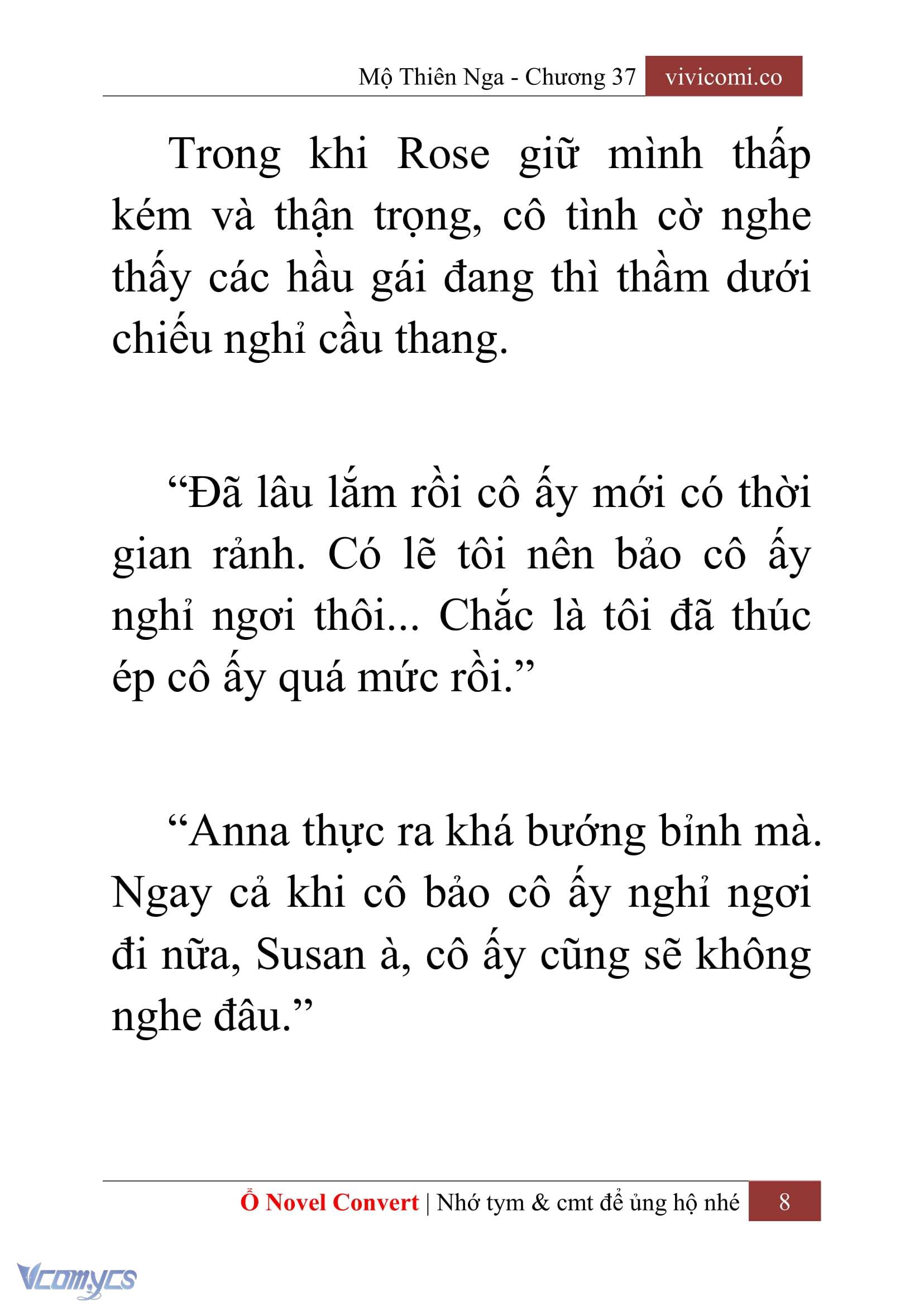 [Novel] Mộ Thiên Nga Chap 37 - Next Chap 38