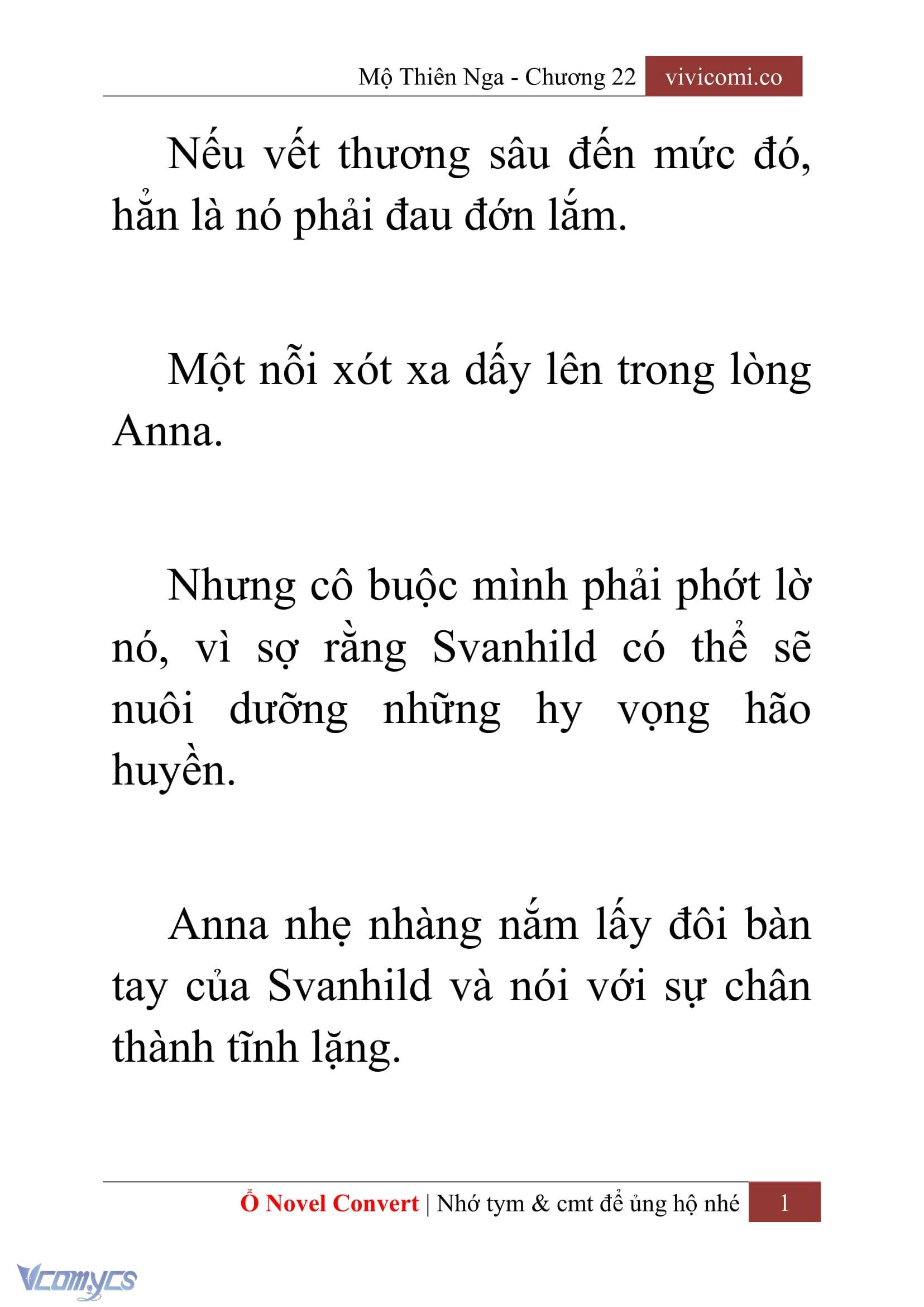 [Novel] Mộ Thiên Nga Chap 22 - Next Chap 23