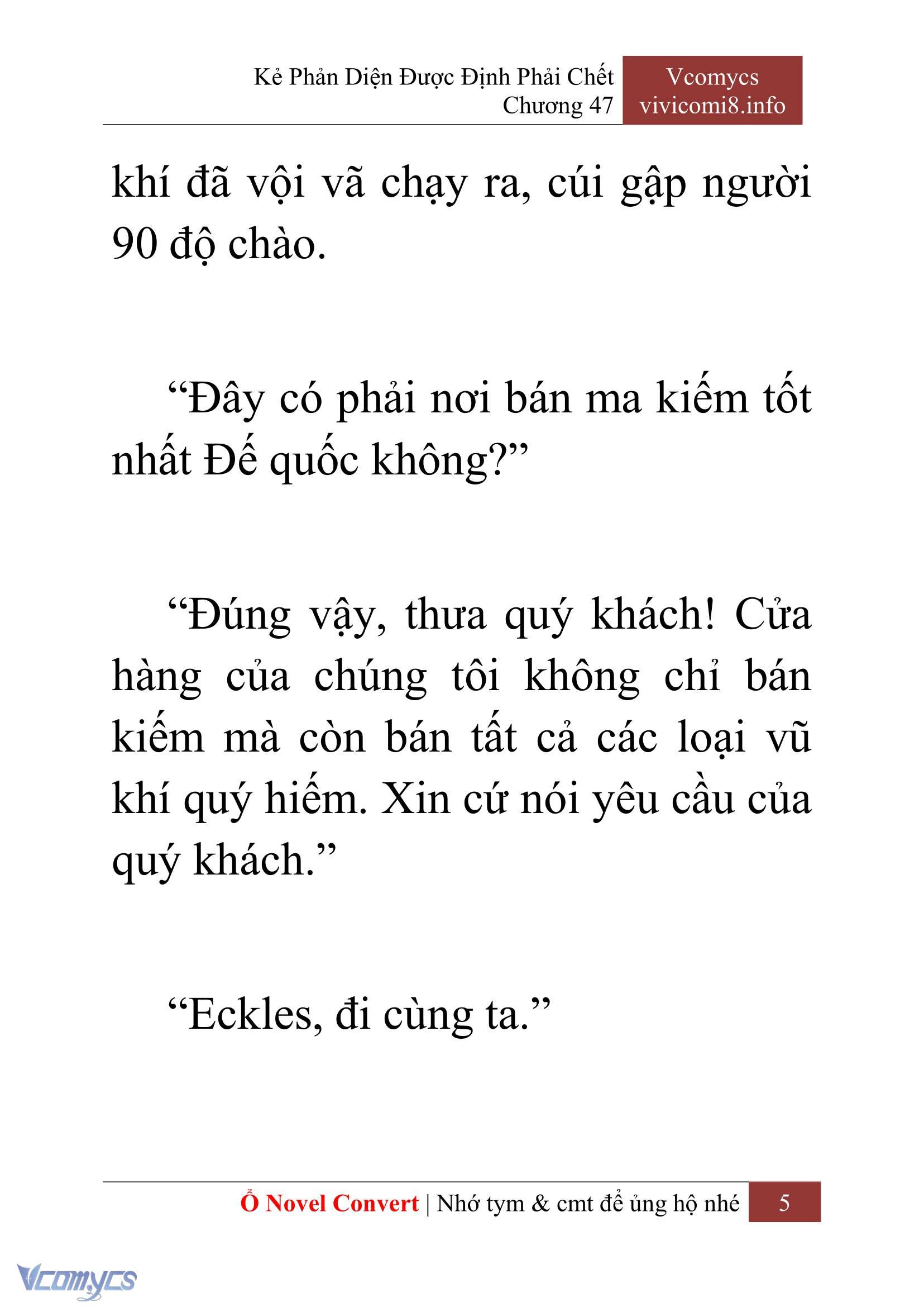 [Novel] Kẻ Phản Diện Được Định Phải Chết Chap 47 - Next Chap 48