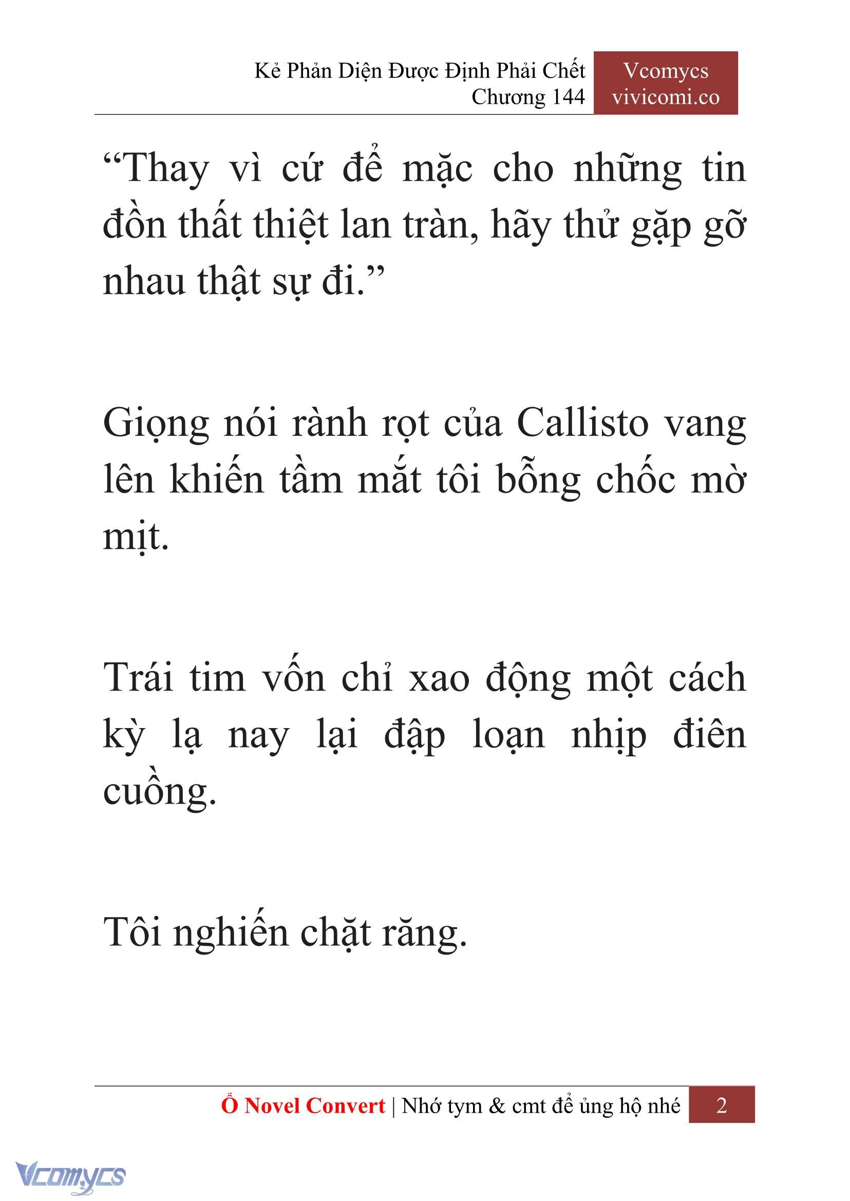 [Novel] Kẻ Phản Diện Được Định Phải Chết Chap 144 - Trang 2