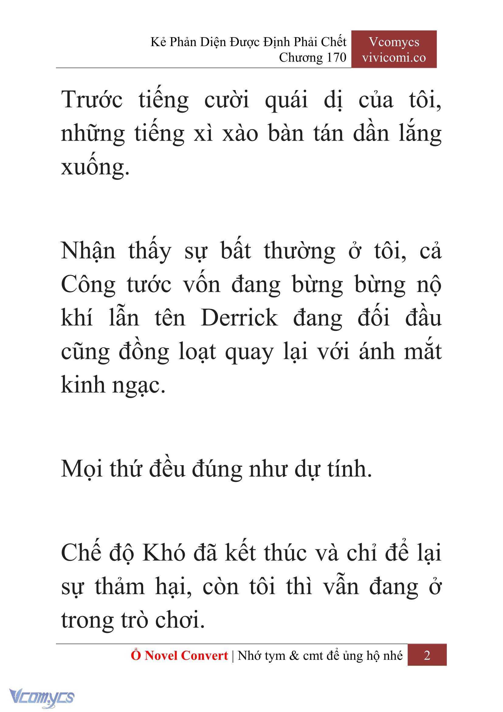 [Novel] Kẻ Phản Diện Được Định Phải Chết Chap 170 - Trang 2