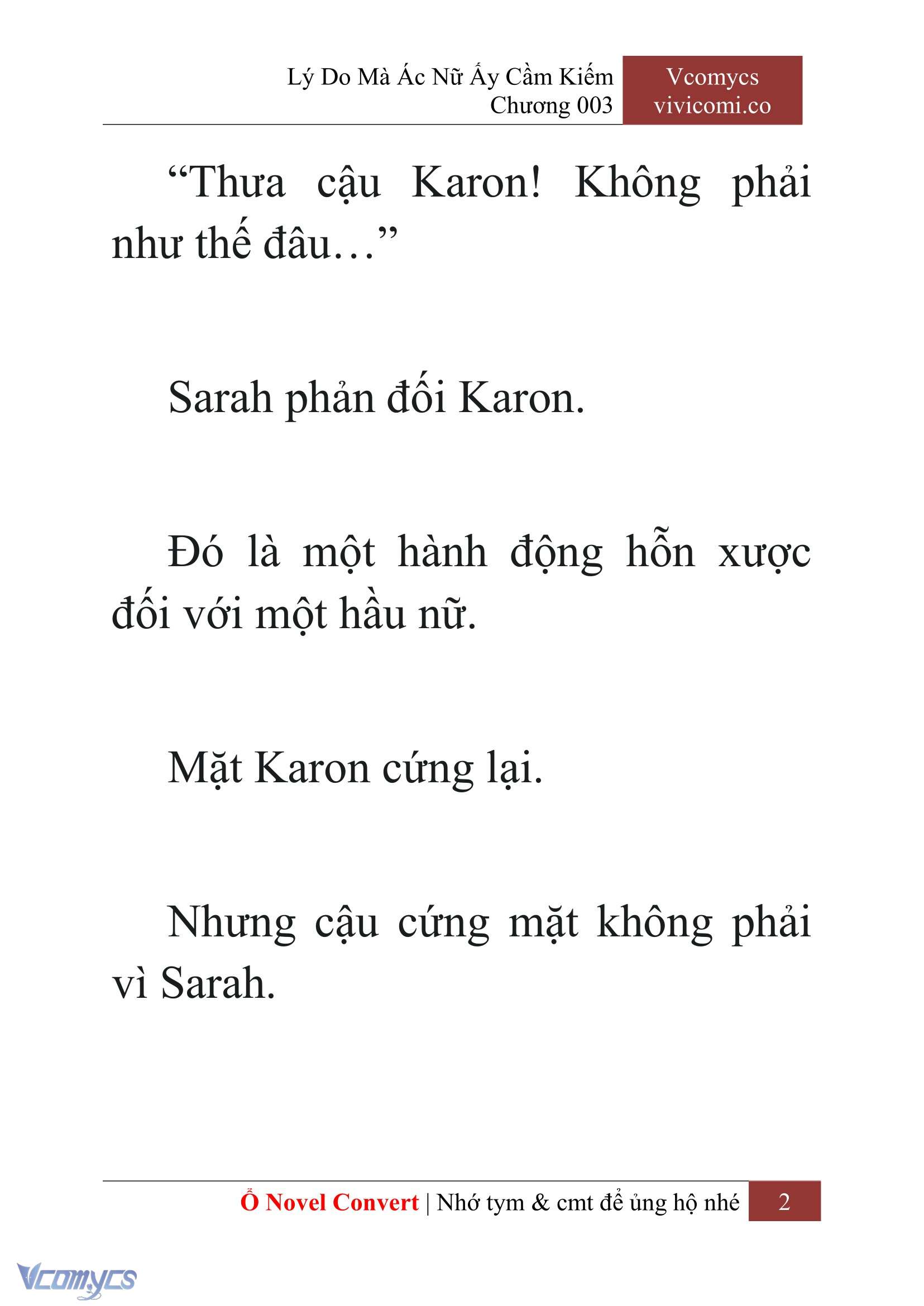 [Novel] Lý Do Mà Ác Nữ Ấy Cầm Kiếm Chap 3 - Next Chap 4
