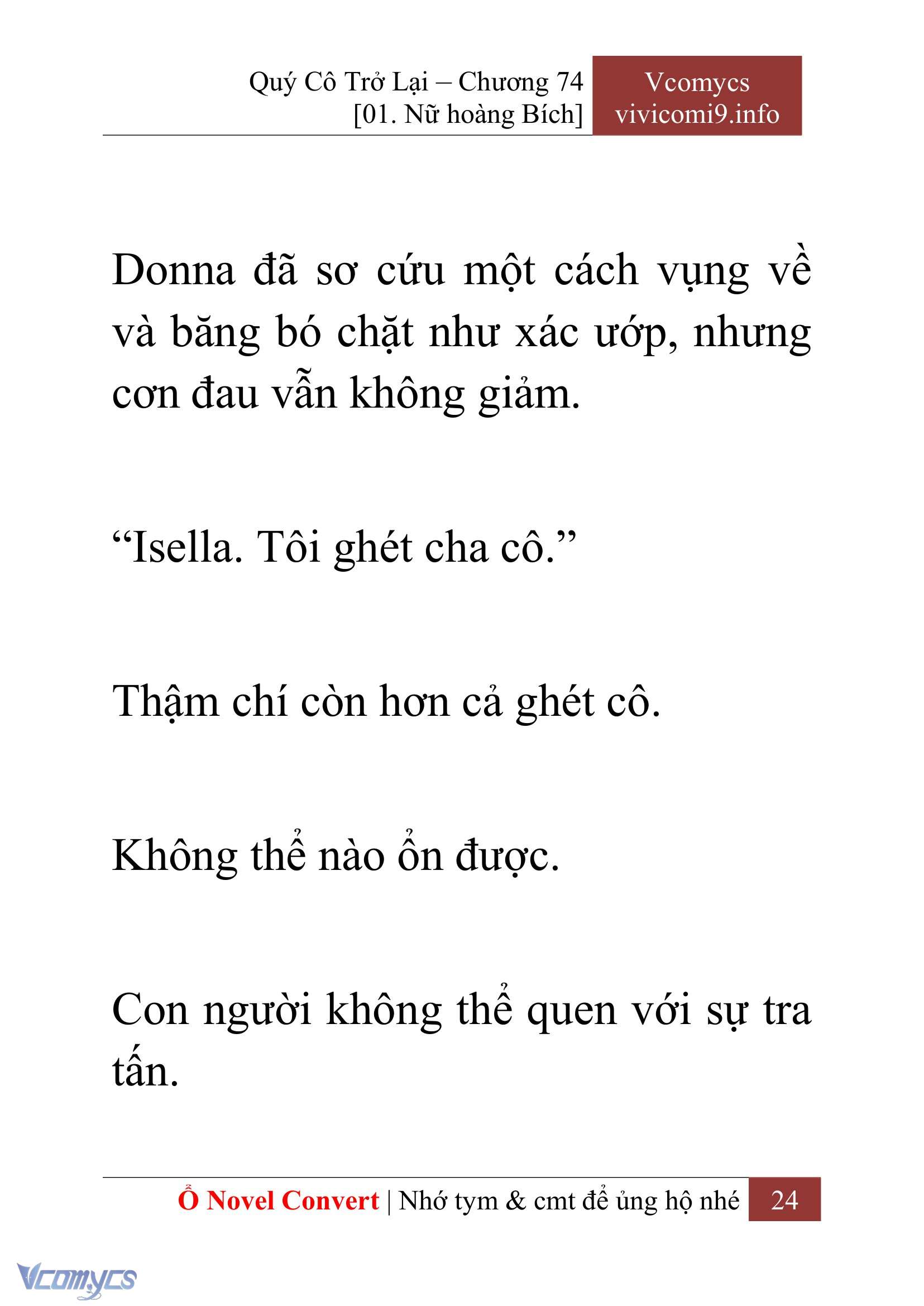 [Novel] Quý Cô Trở Lại Chap 74 - Trang 2