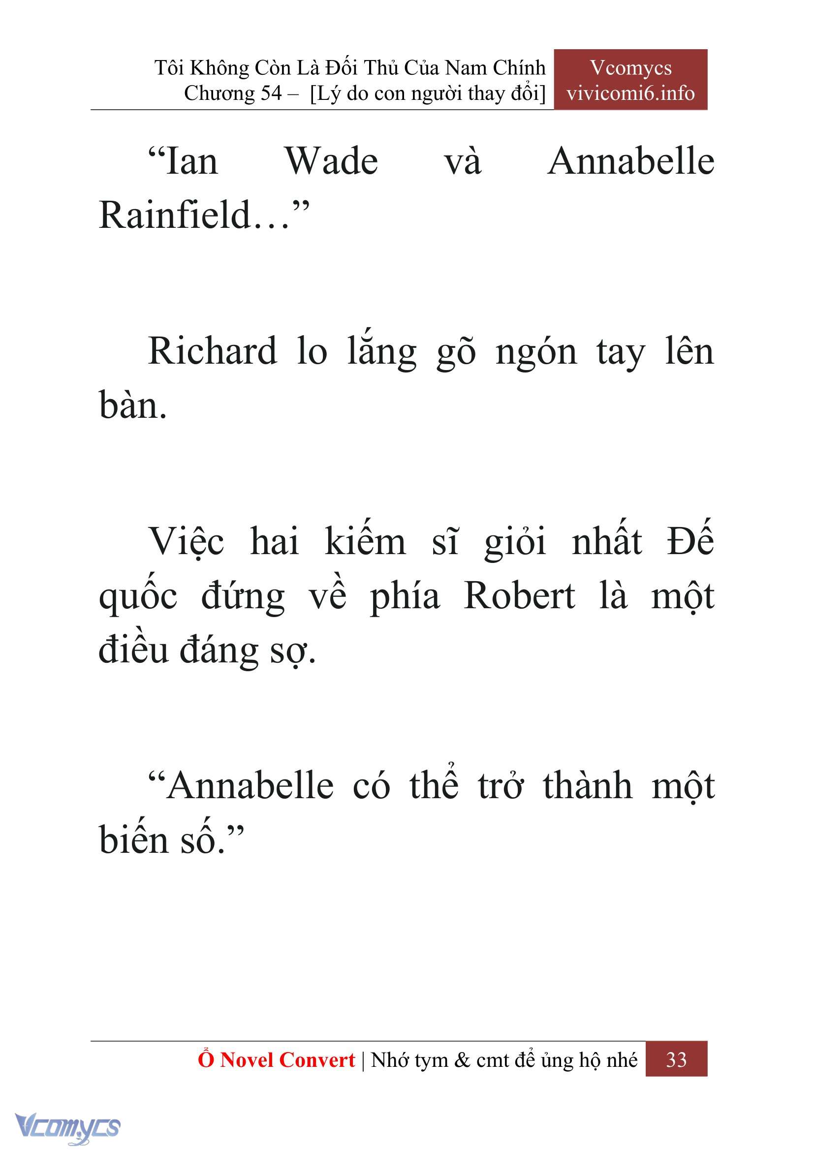 [Novel] Tôi Không Còn Là Đối Thủ Của Nam Chính Chap 54 - Trang 2