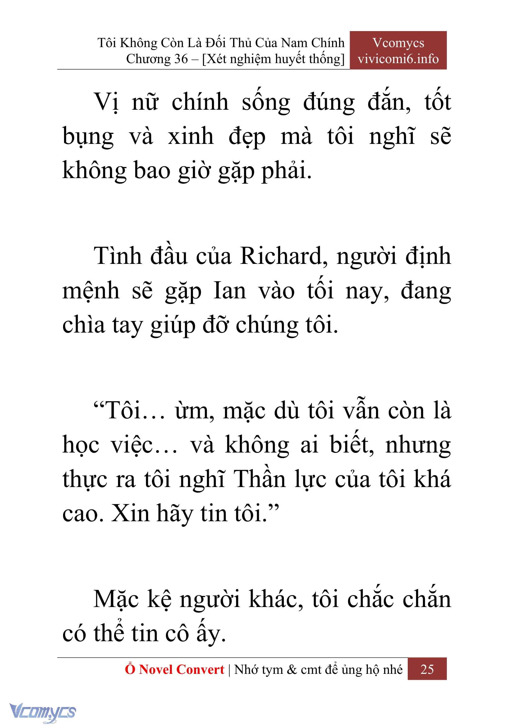 [Novel] Tôi Không Còn Là Đối Thủ Của Nam Chính Chap 36 - Trang 2