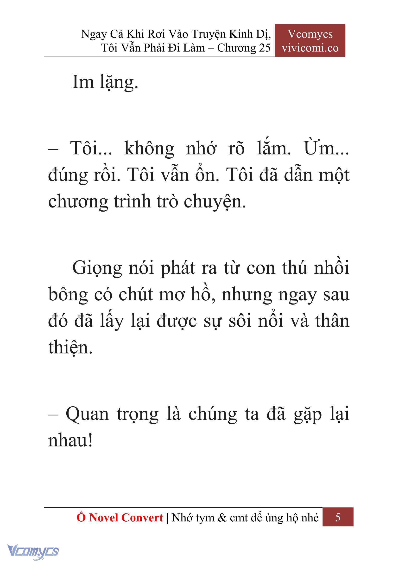 [Novel] Ngay Cả Khi Rơi Vào Truyện Kinh Dị, Tôi Vẫn Phải Đi Làm Chap 25 - Trang 2