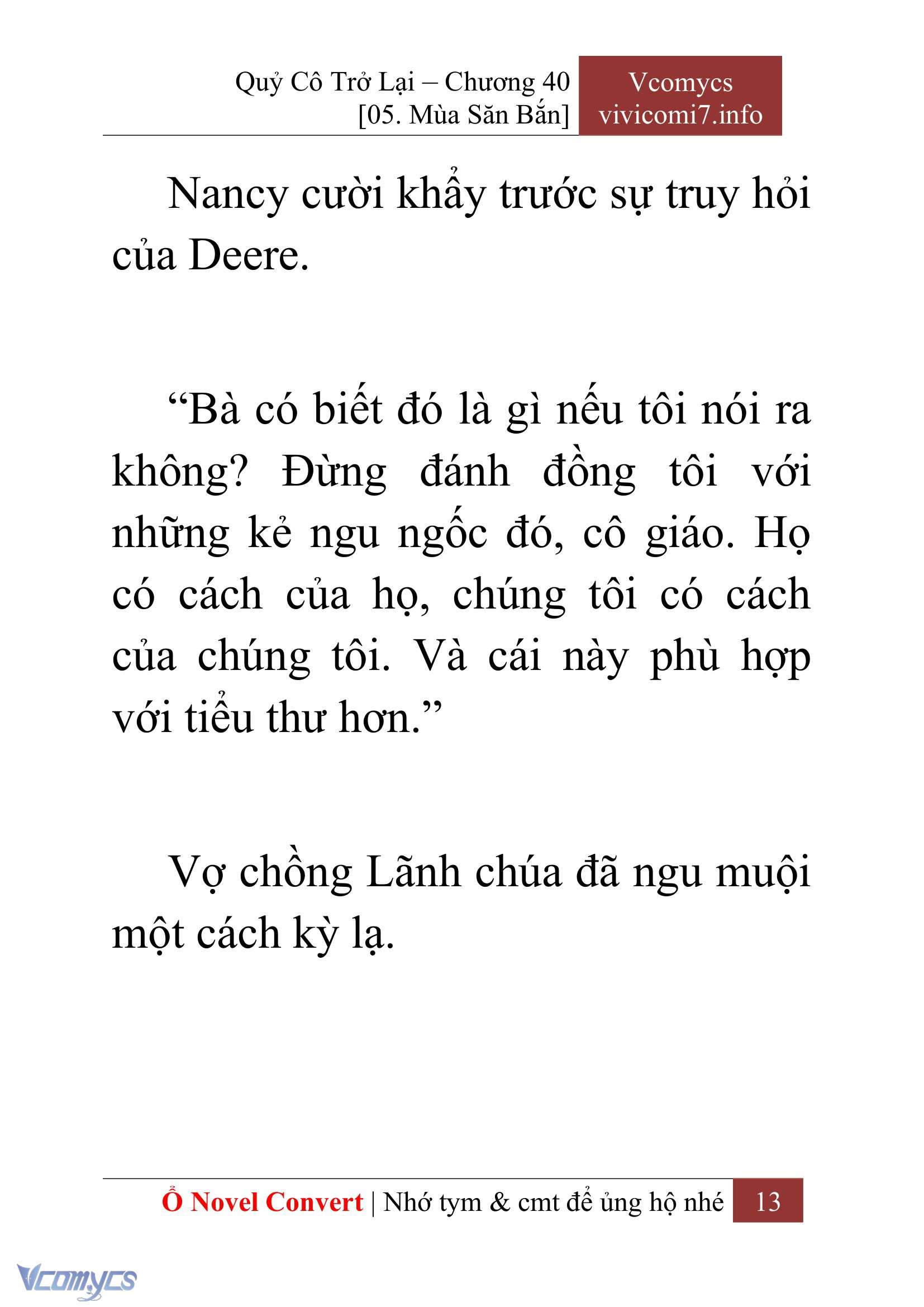 [Novel] Quý Cô Trở Lại Chap 40 - Trang 2