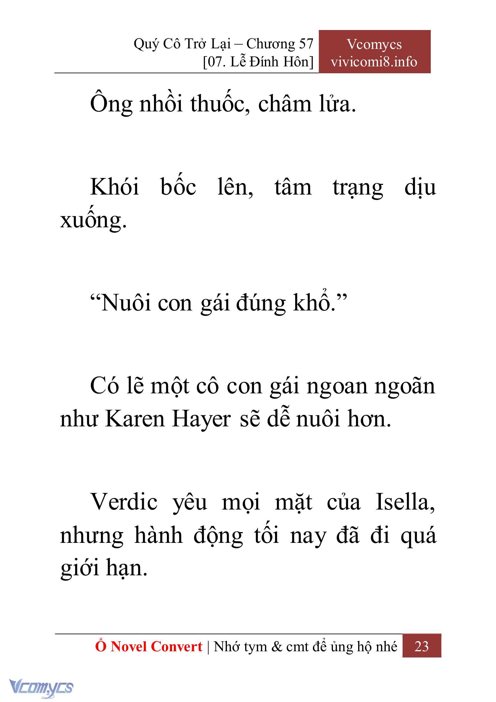 [Novel] Quý Cô Trở Lại Chap 57 - Trang 2