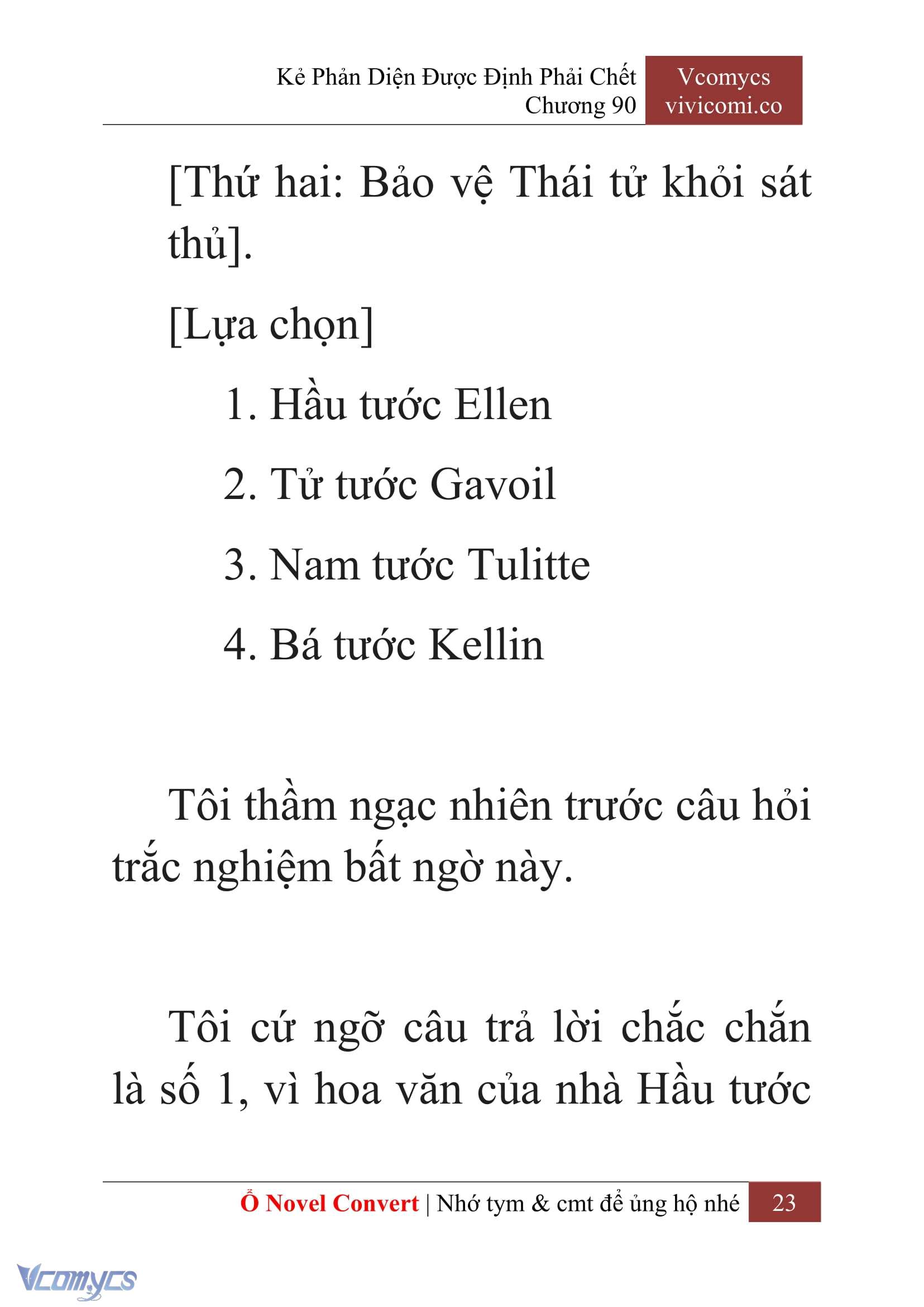 [Novel] Kẻ Phản Diện Được Định Phải Chết Chap 90 - Next Chap 91