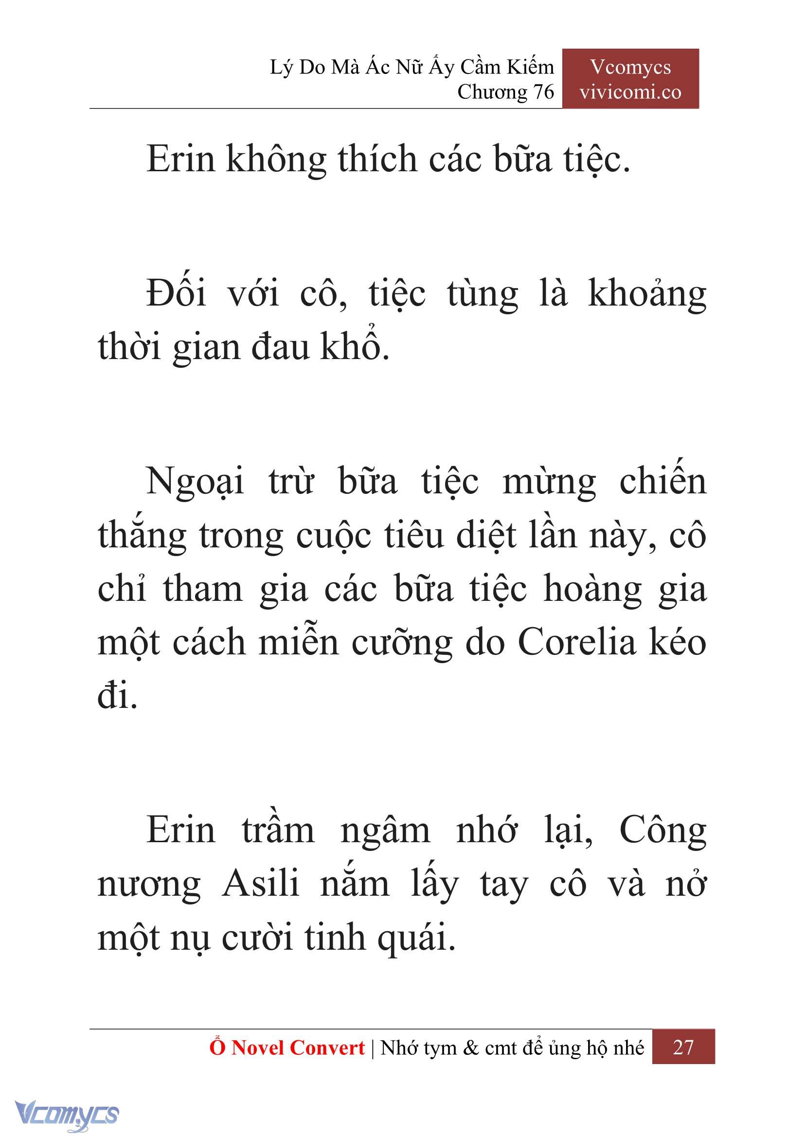 [Novel] Lý Do Mà Ác Nữ Ấy Cầm Kiếm Chap 76 - Trang 2