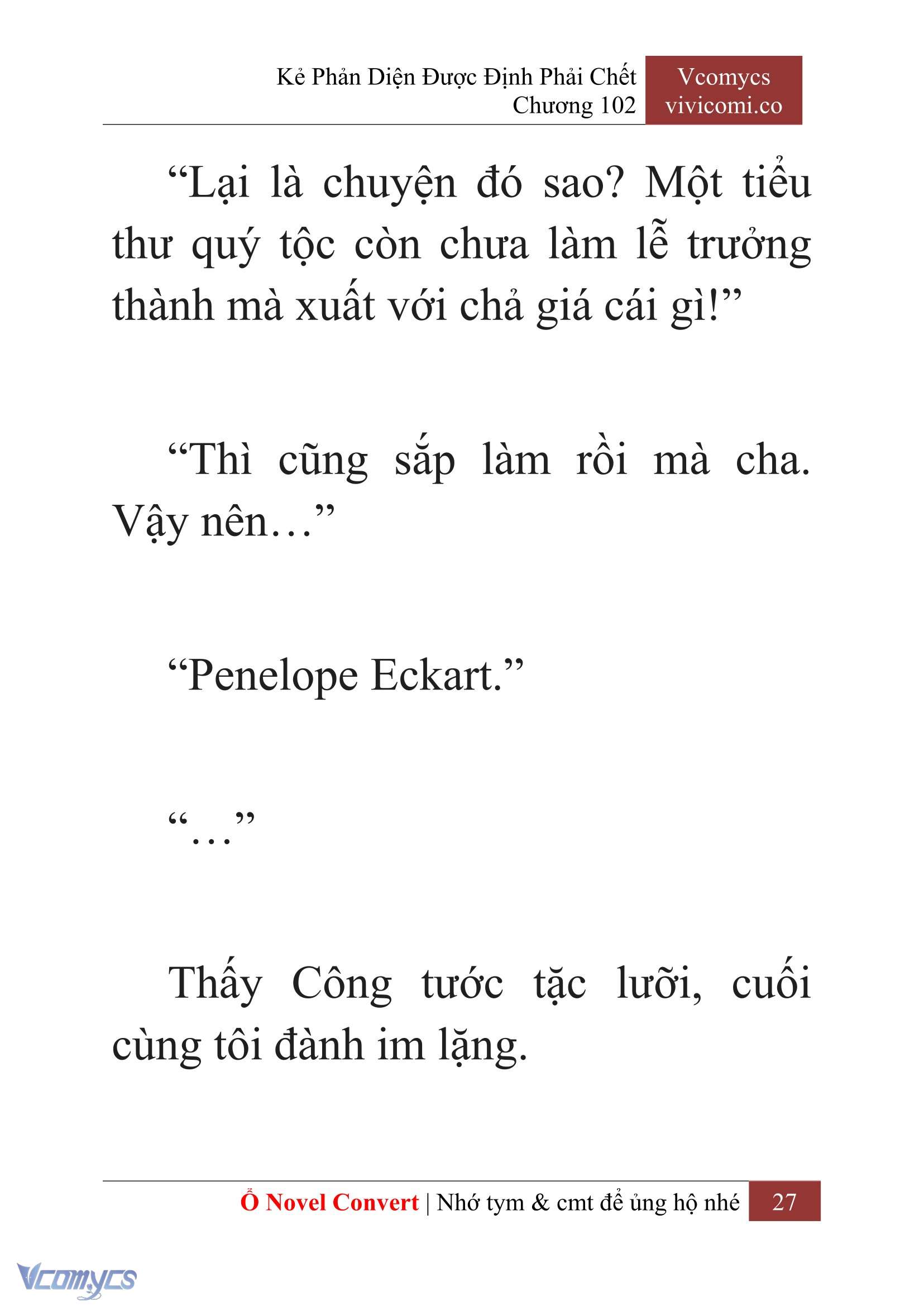 [Novel] Kẻ Phản Diện Được Định Phải Chết Chap 102 - Trang 2