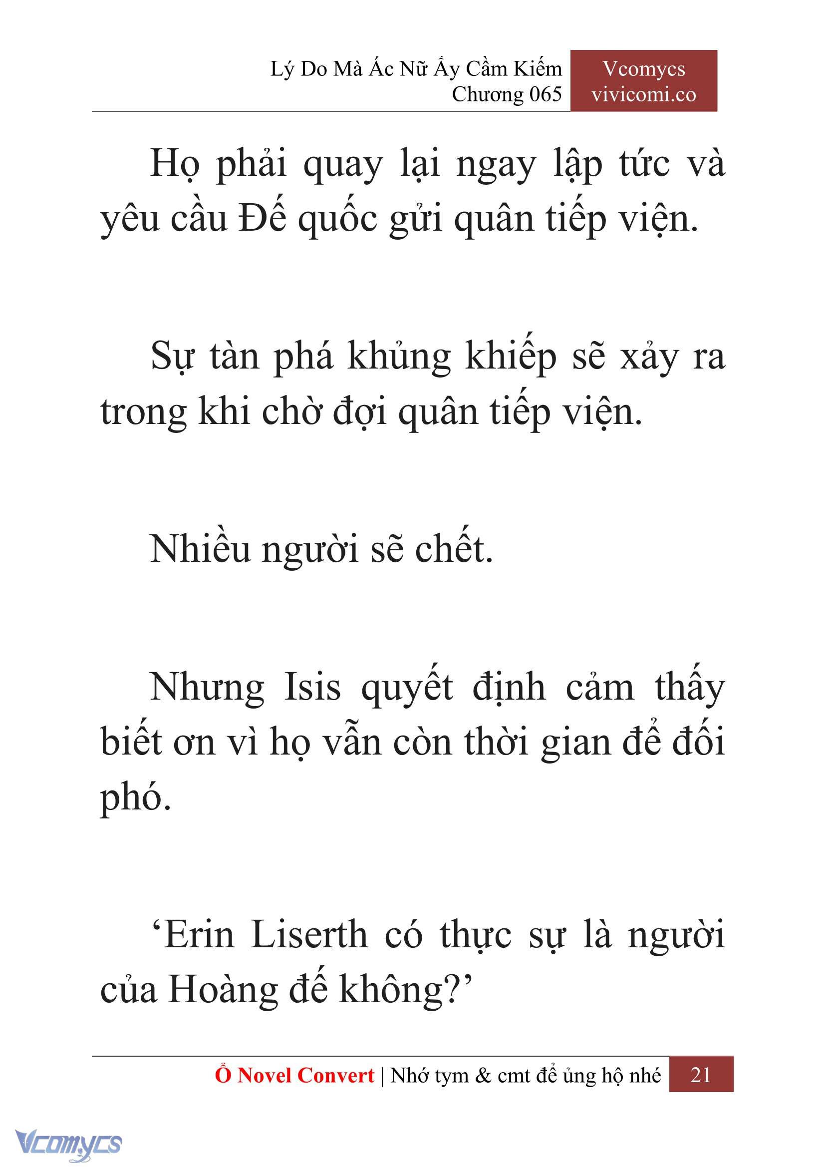[Novel] Lý Do Mà Ác Nữ Ấy Cầm Kiếm Chap 65 - Next Chap 66