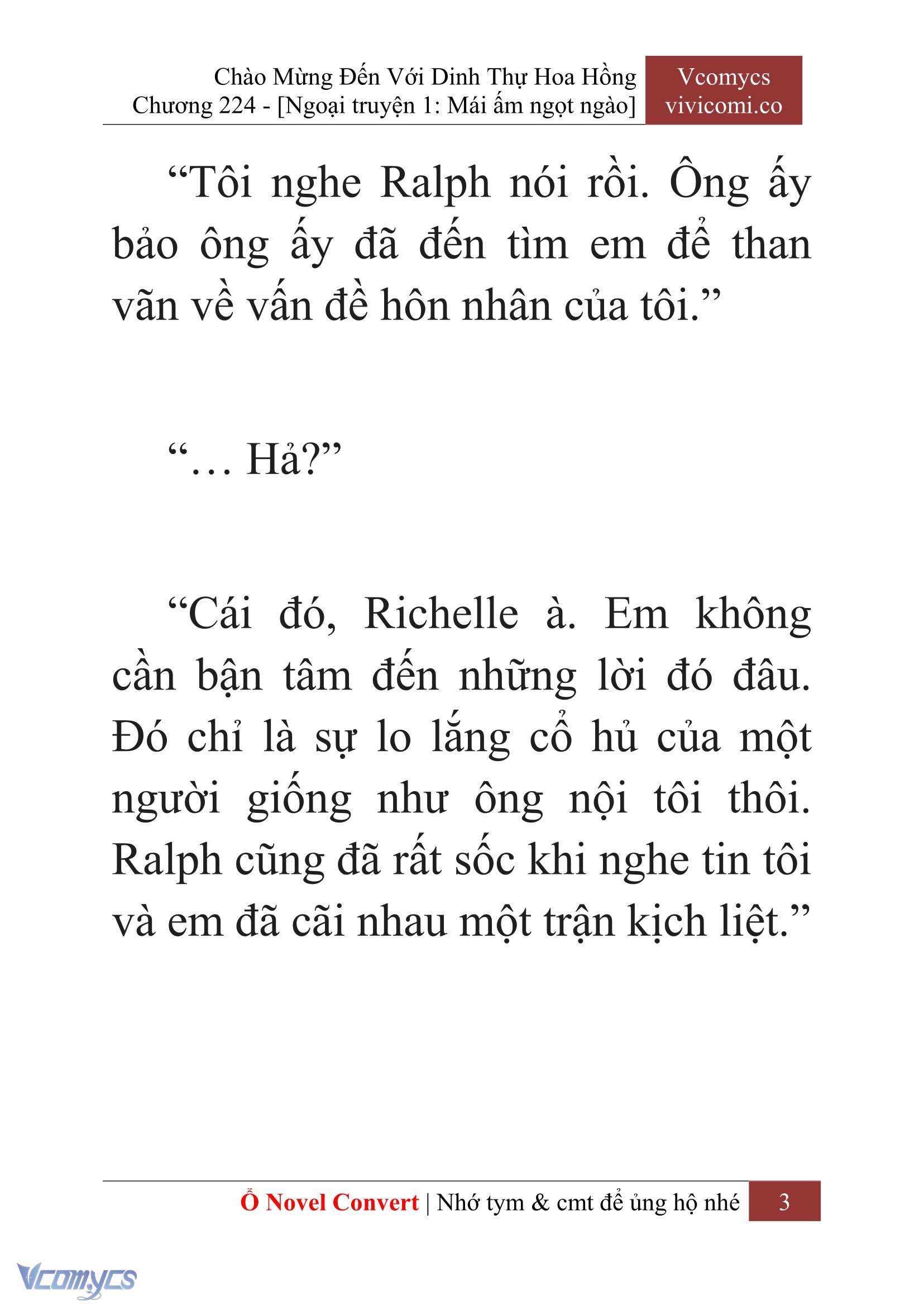 [Novel] Chào Mừng Đến Với Dinh Thự Hoa Hồng Chap 224 - Trang 2