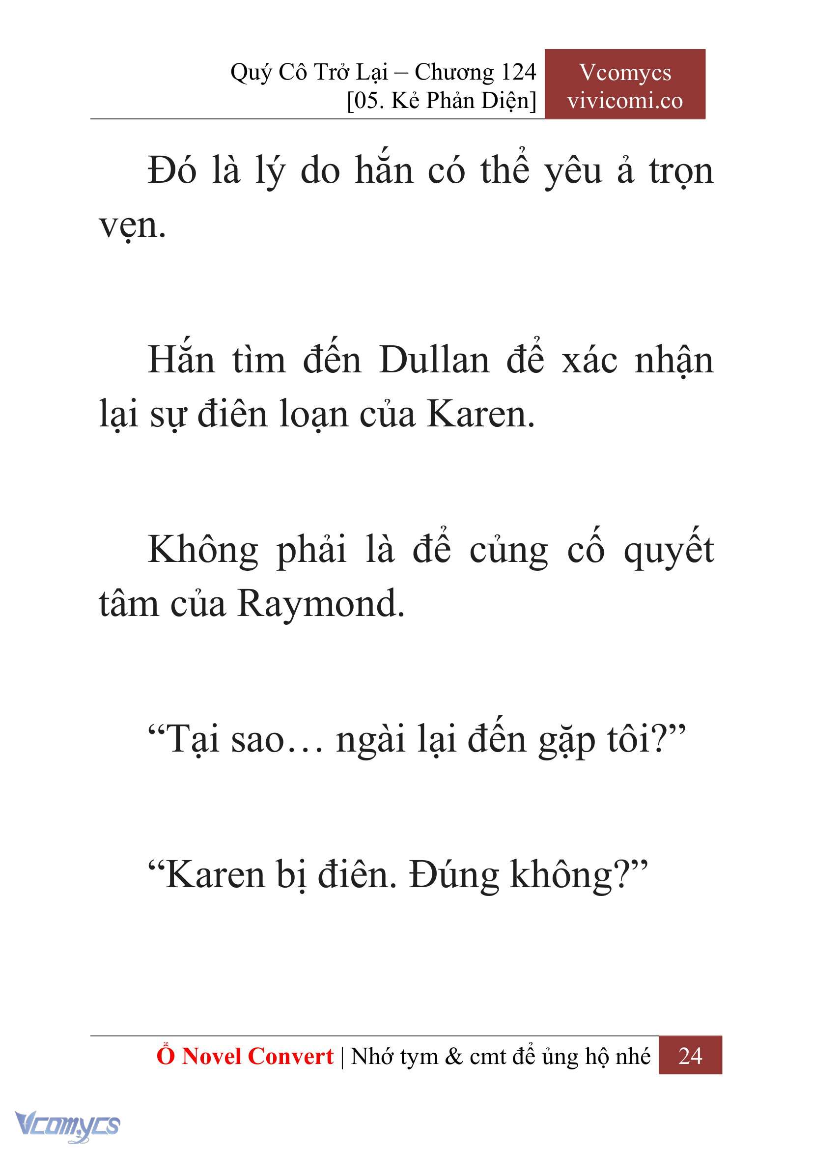 [Novel] Quý Cô Trở Lại Chap 124 - Trang 2