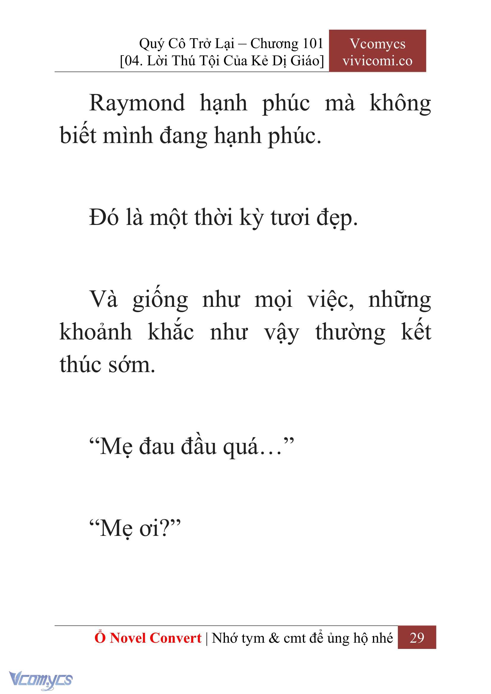 [Novel] Quý Cô Trở Lại Chap 101 - Trang 2