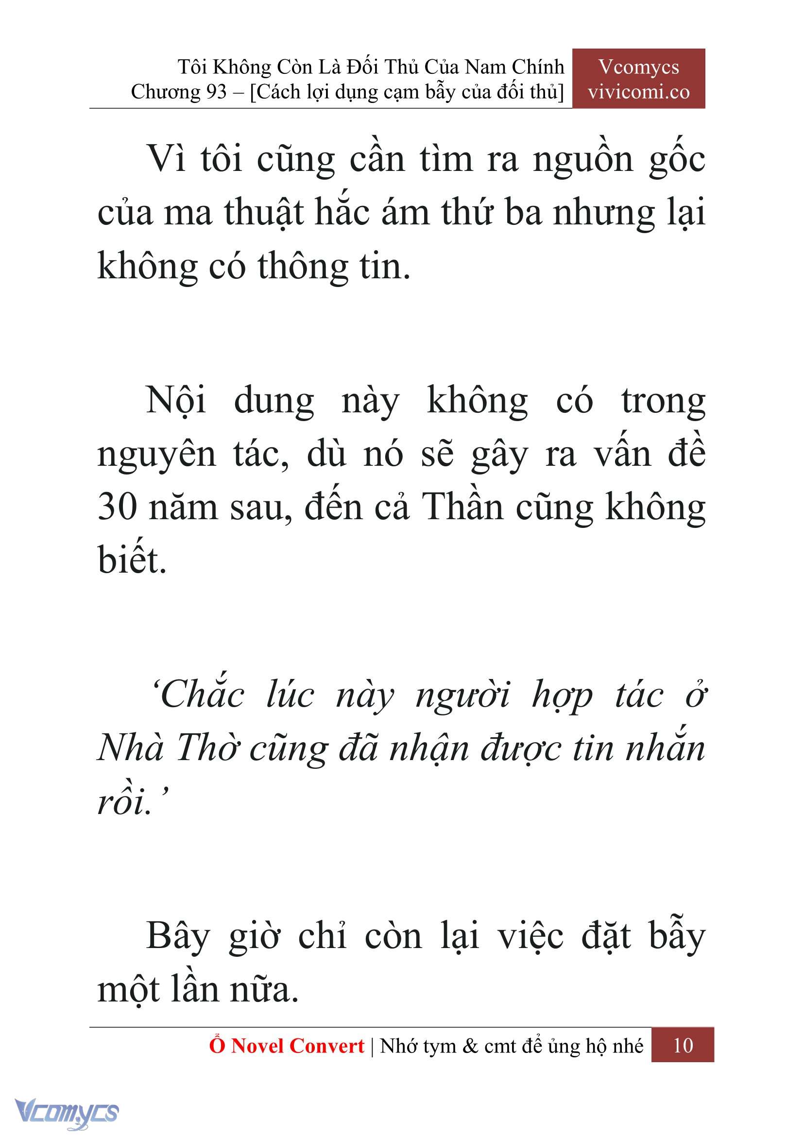 [Novel] Tôi Không Còn Là Đối Thủ Của Nam Chính Chap 93 - Trang 2