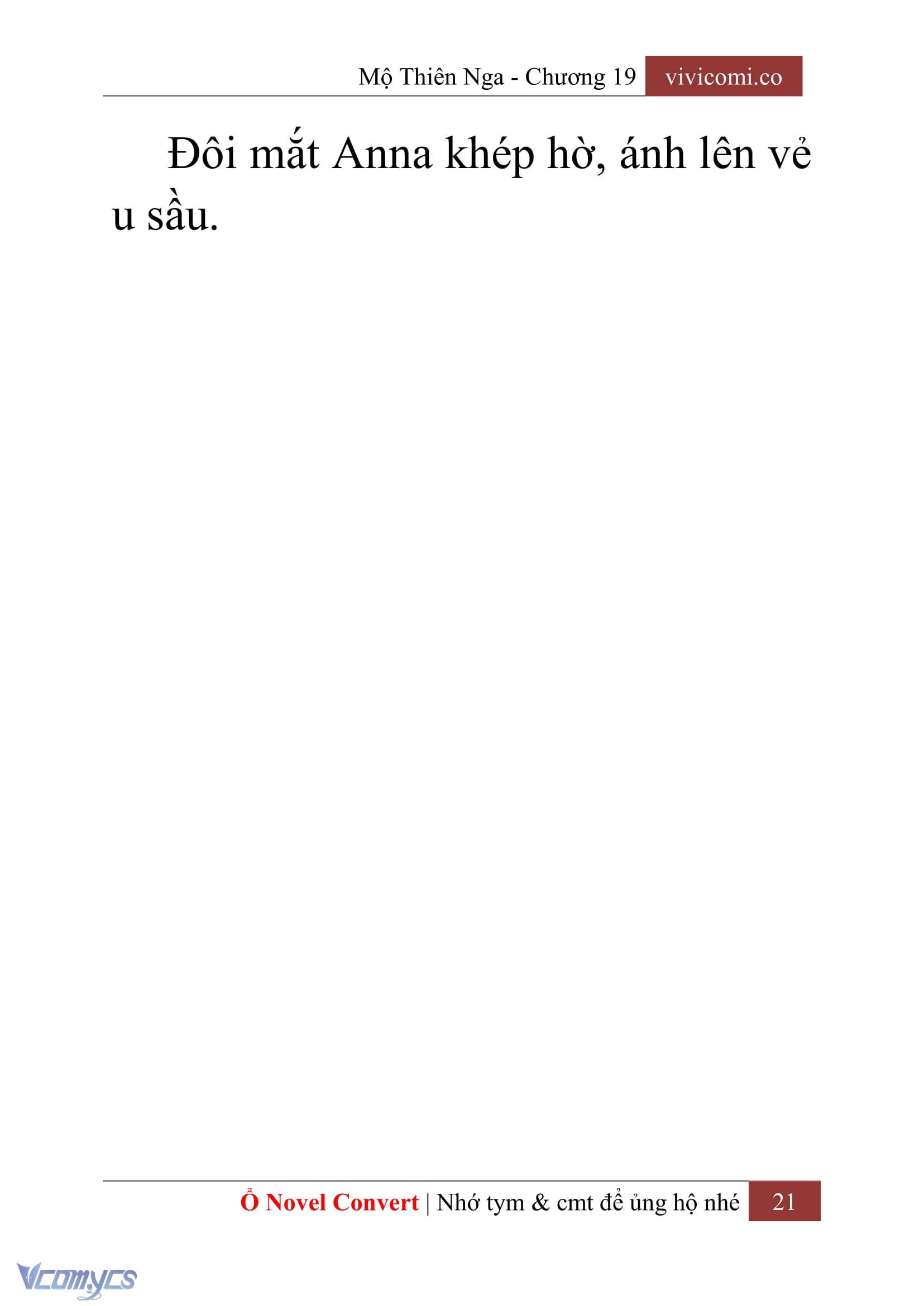 [Novel] Mộ Thiên Nga Chap 19 - Trang 2