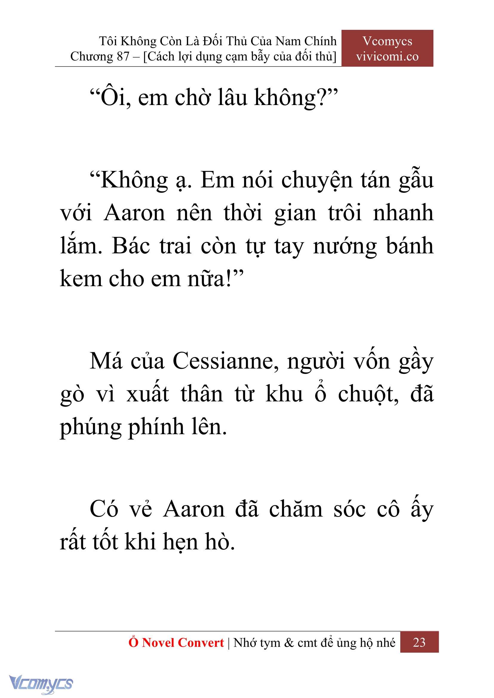 [Novel] Tôi Không Còn Là Đối Thủ Của Nam Chính Chap 87 - Trang 2