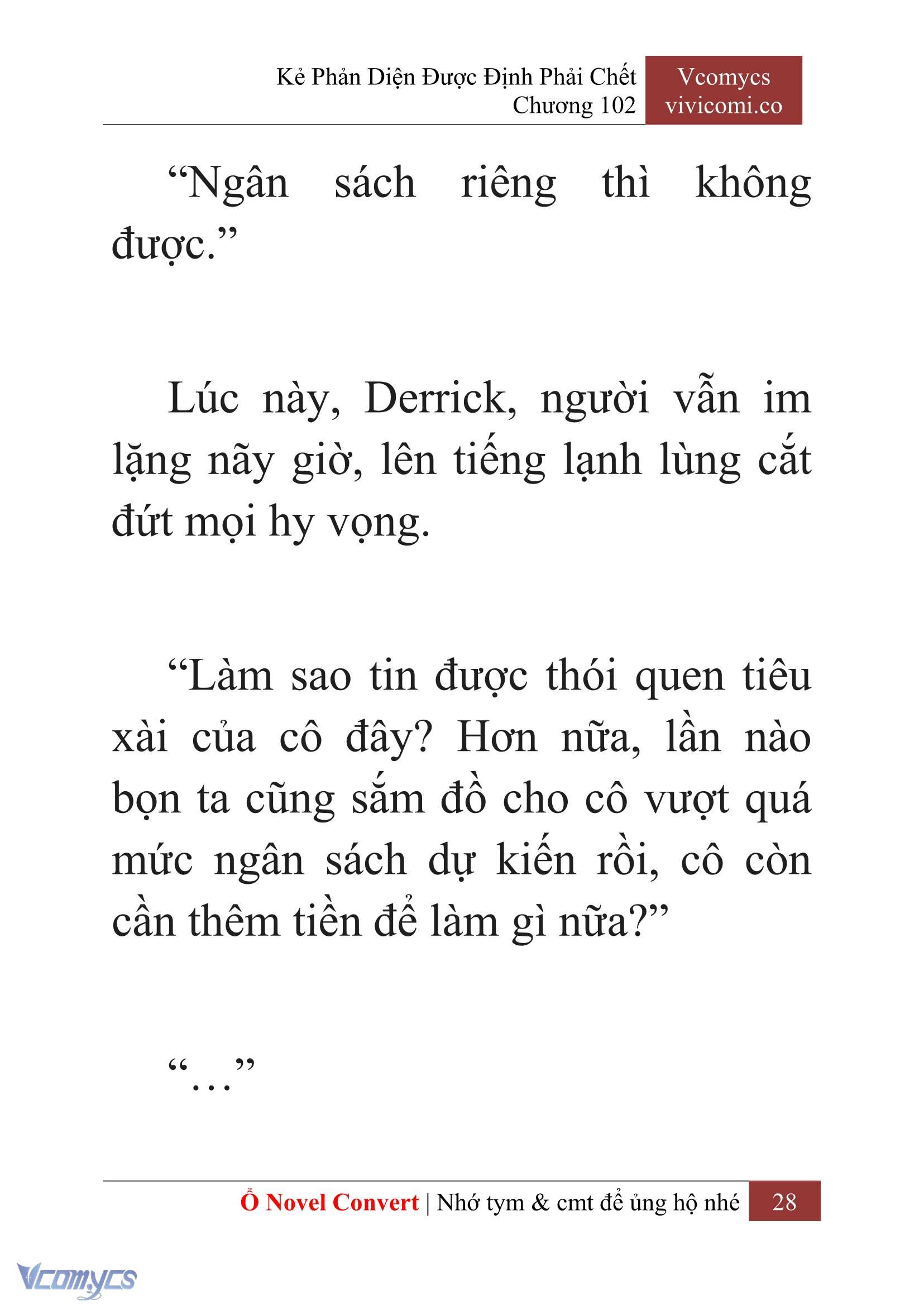 [Novel] Kẻ Phản Diện Được Định Phải Chết Chap 102 - Trang 2
