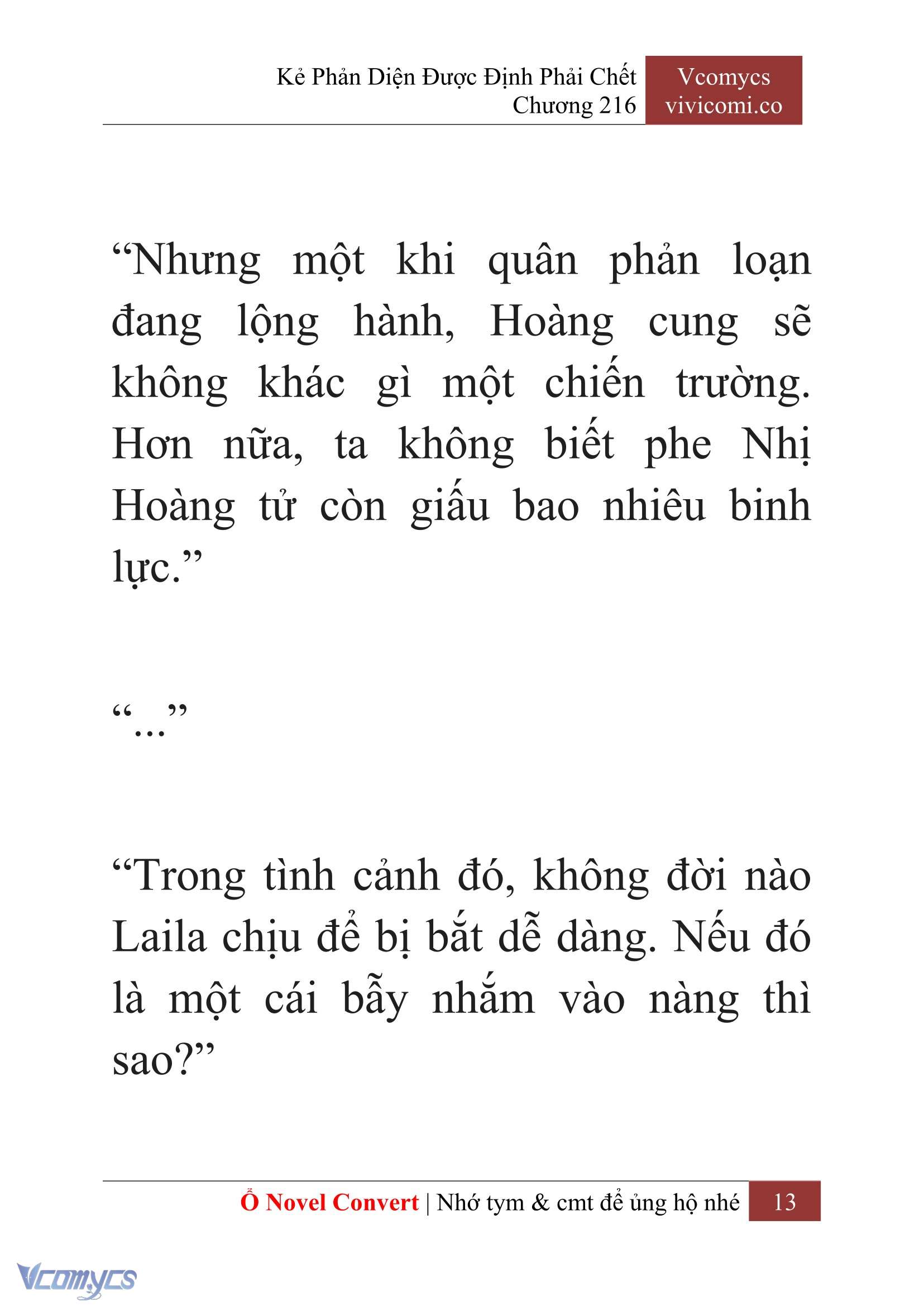 [Novel] Kẻ Phản Diện Được Định Phải Chết Chap 216 - Next Chap 217