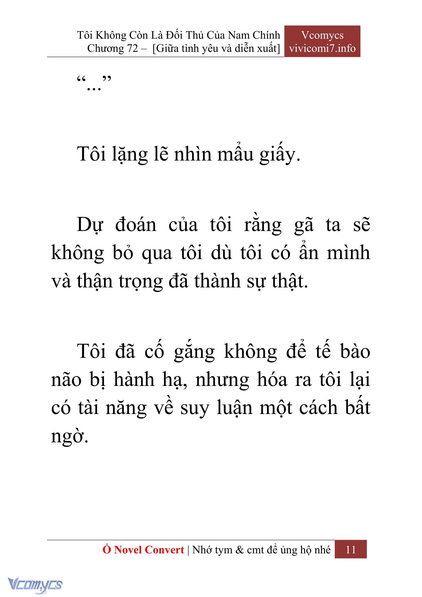 [Novel] Tôi Không Còn Là Đối Thủ Của Nam Chính Chap 72 - Trang 2