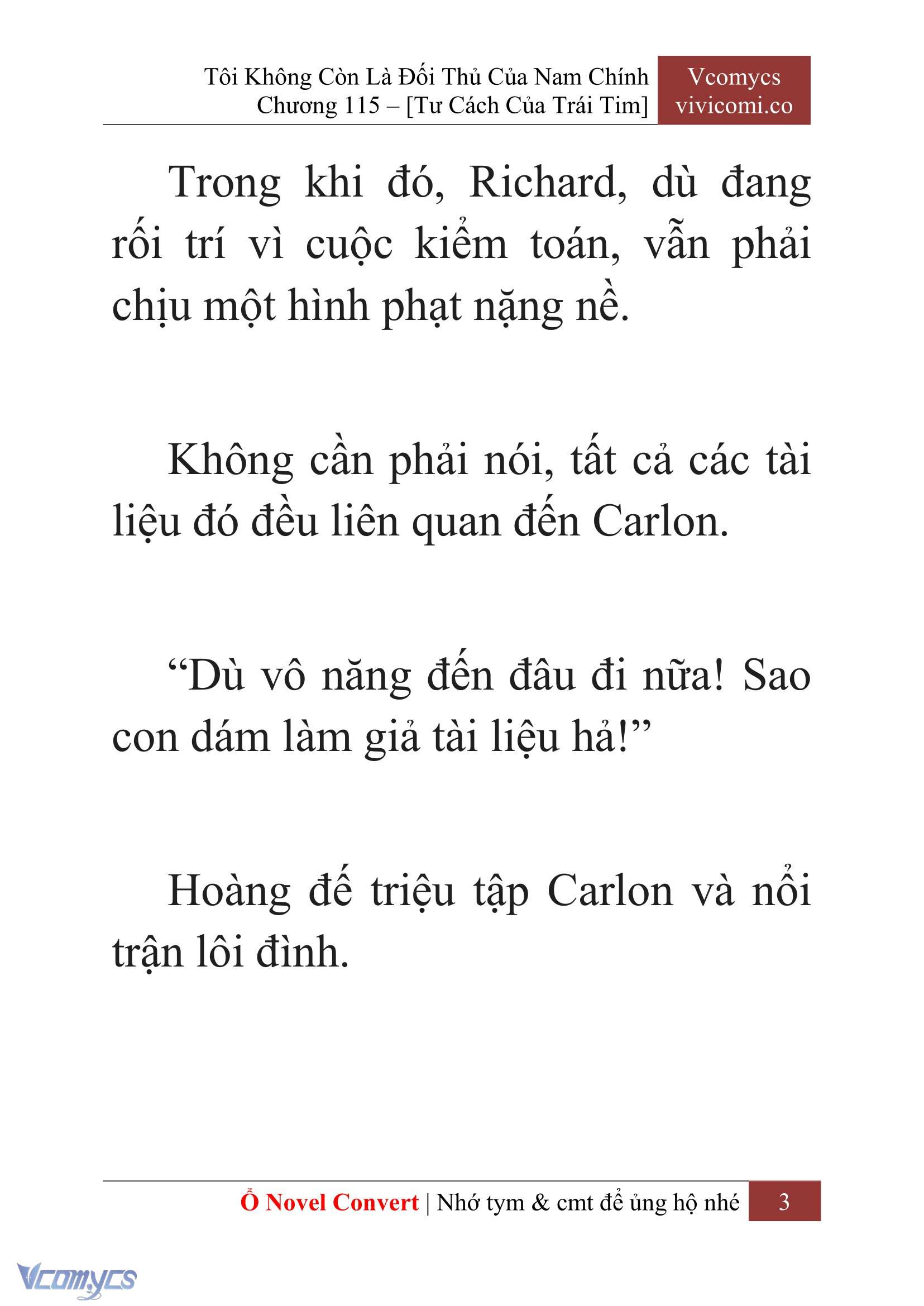 [Novel] Tôi Không Còn Là Đối Thủ Của Nam Chính Chap 115 - Trang 2