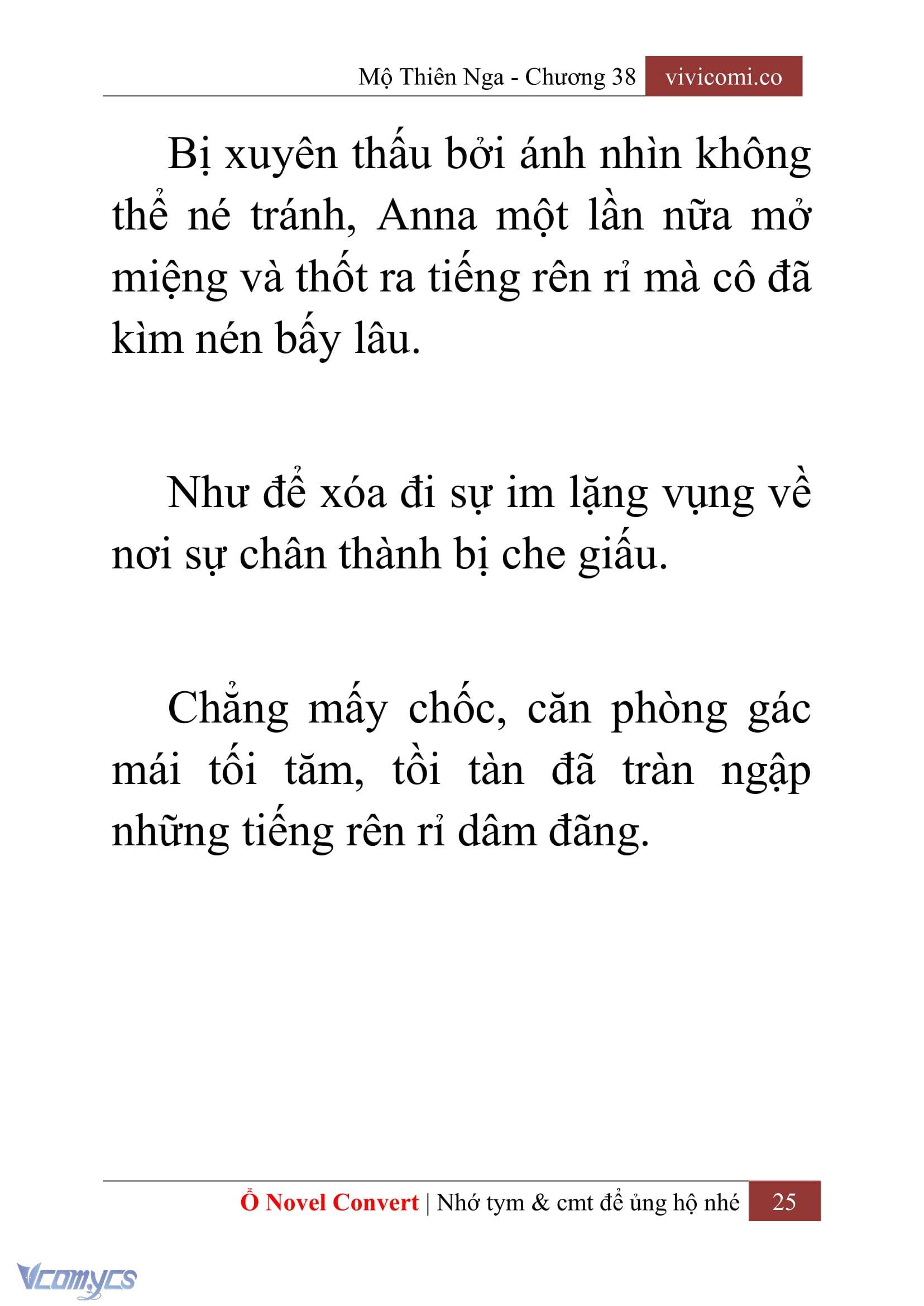 [Novel] Mộ Thiên Nga Chap 38 - Next Chap 39