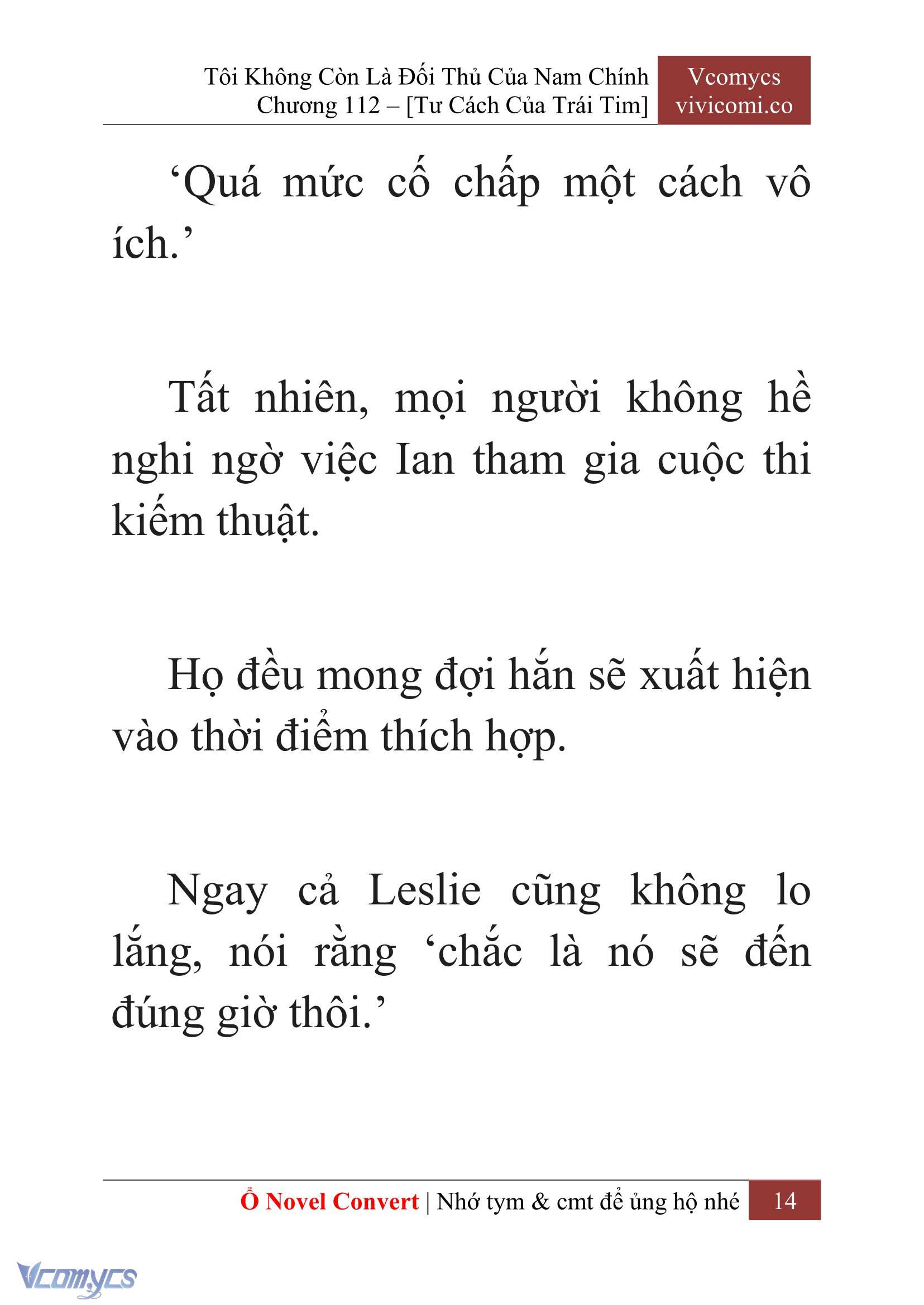 [Novel] Tôi Không Còn Là Đối Thủ Của Nam Chính Chap 112 - Trang 2