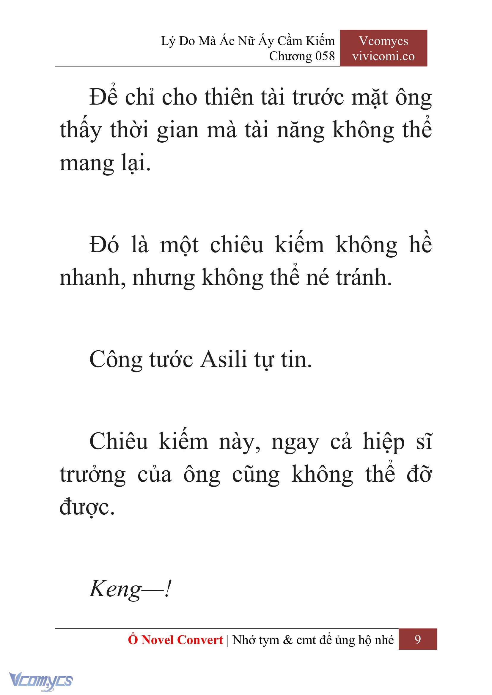 [Novel] Lý Do Mà Ác Nữ Ấy Cầm Kiếm Chap 58 - Next Chap 59