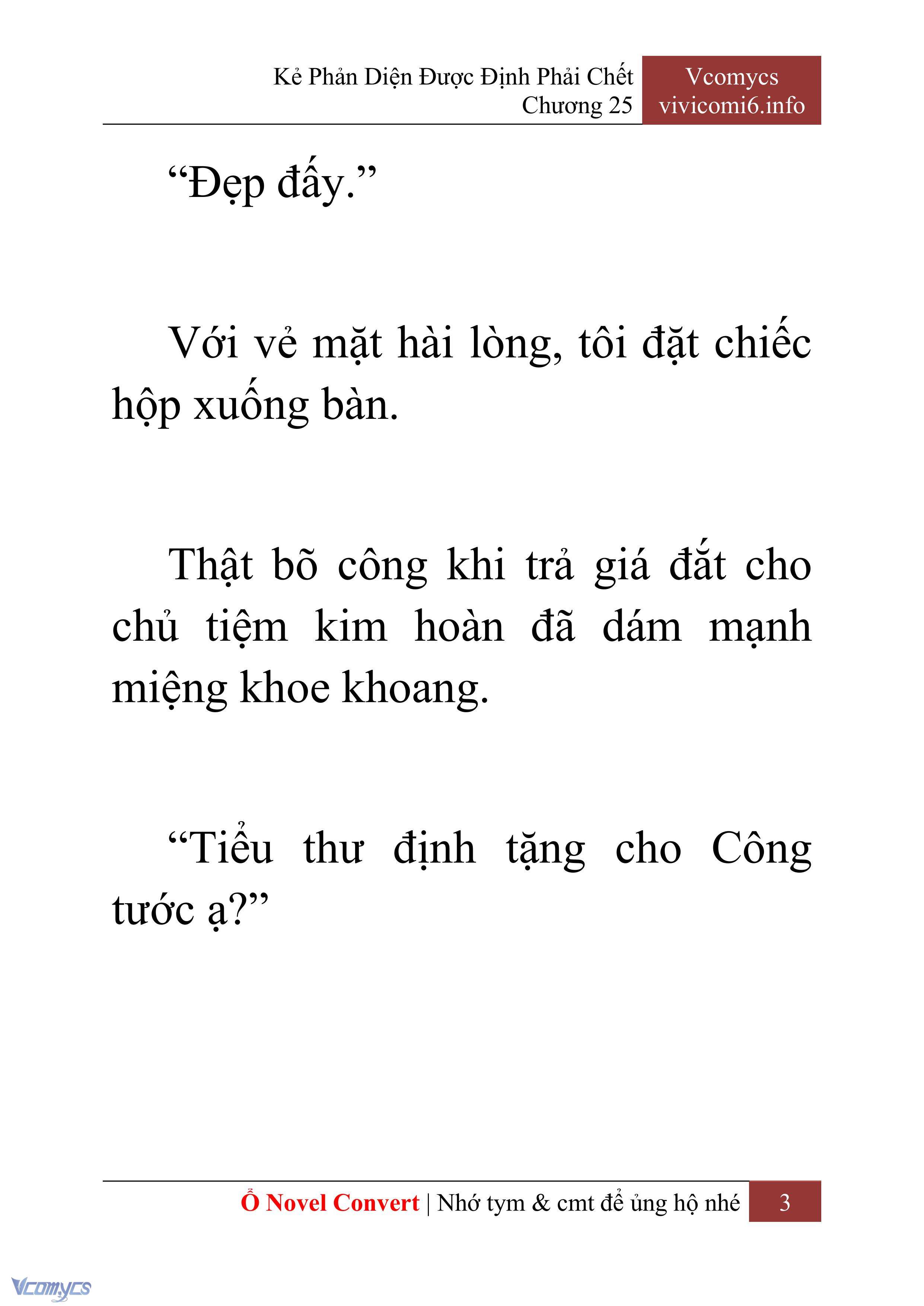 [Novel] Kẻ Phản Diện Được Định Phải Chết Chap 25 - Trang 2