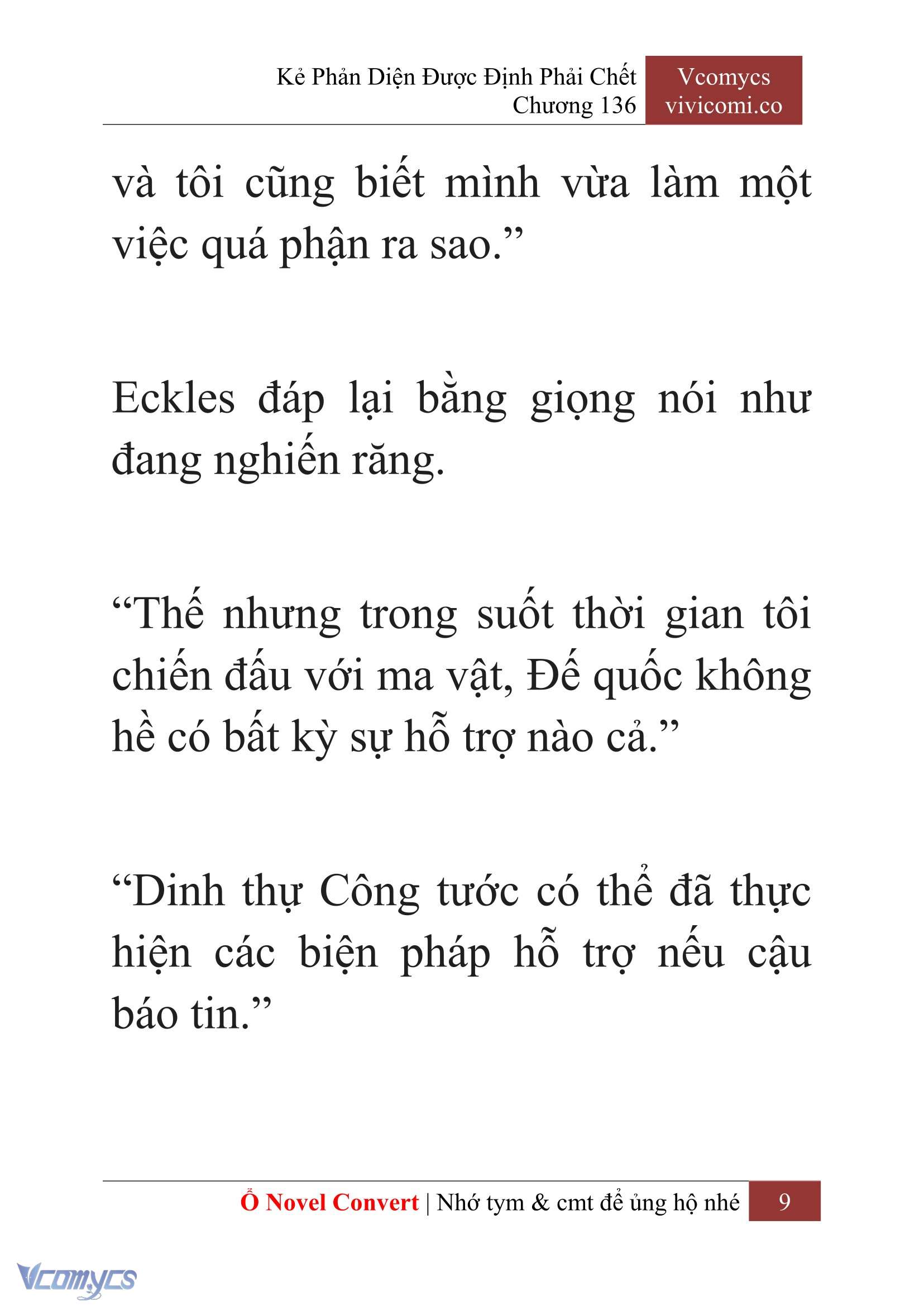 [Novel] Kẻ Phản Diện Được Định Phải Chết Chap 136 - Trang 2