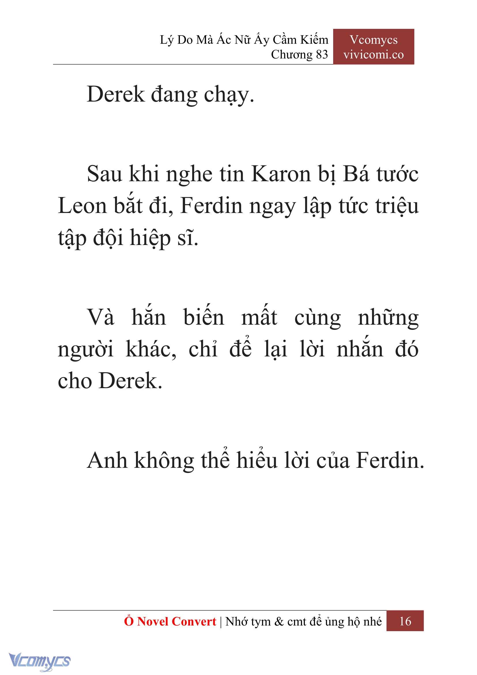 [Novel] Lý Do Mà Ác Nữ Ấy Cầm Kiếm Chap 83 - Next Chap 84