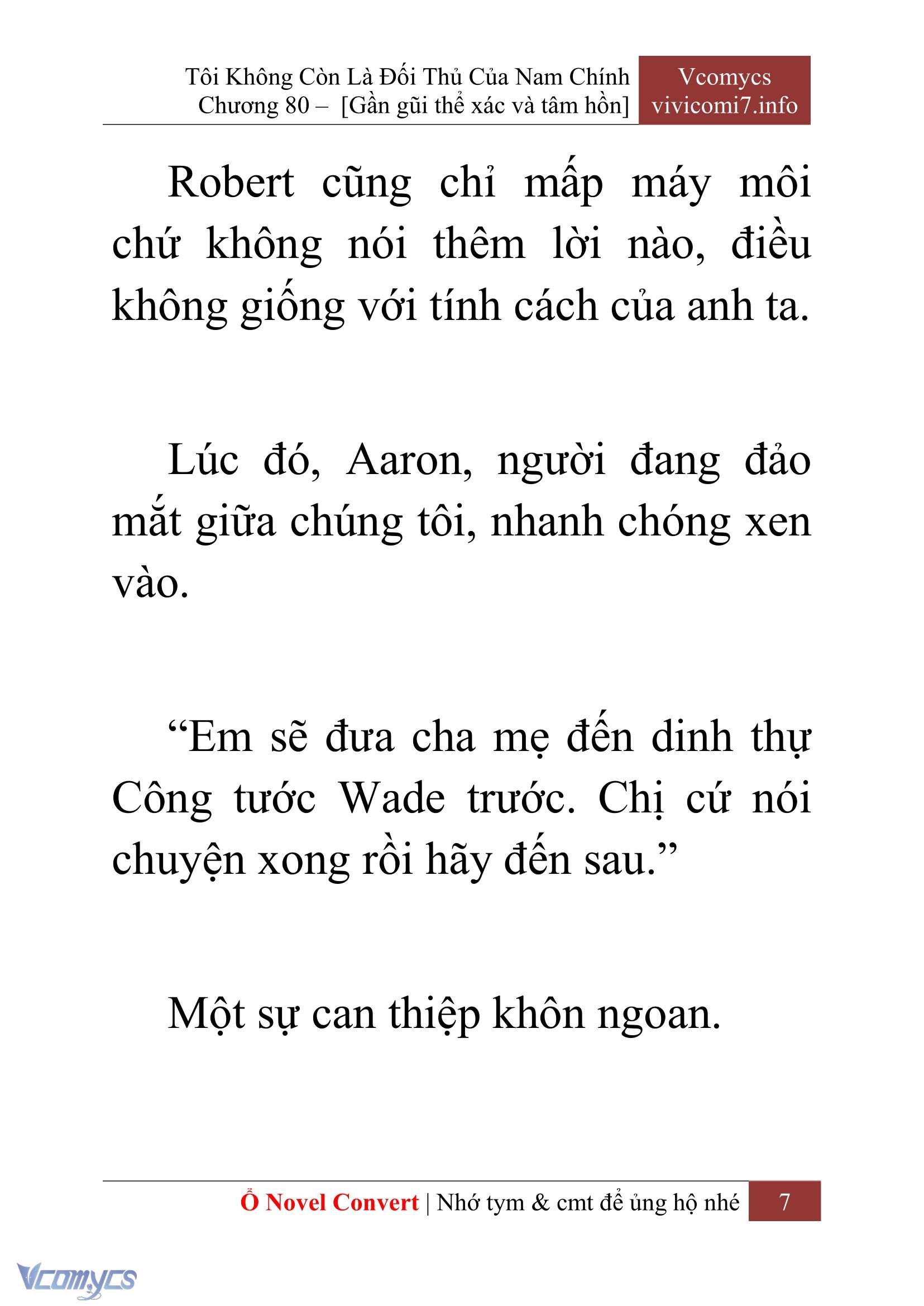 [Novel] Tôi Không Còn Là Đối Thủ Của Nam Chính Chap 80 - Trang 2