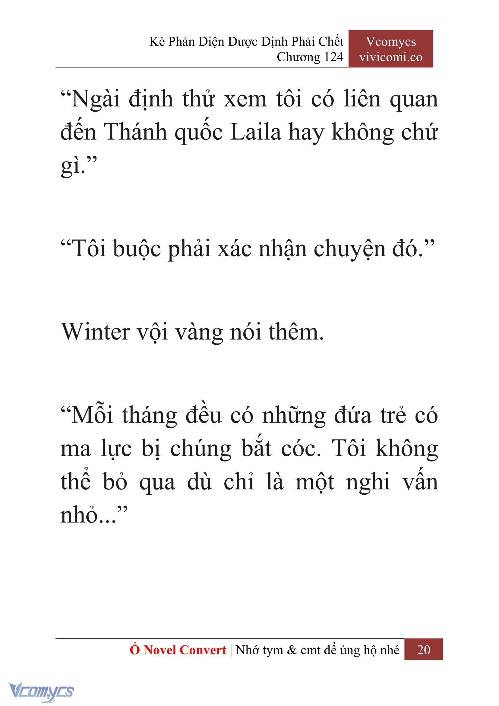 [Novel] Kẻ Phản Diện Được Định Phải Chết Chap 124 - Trang 2
