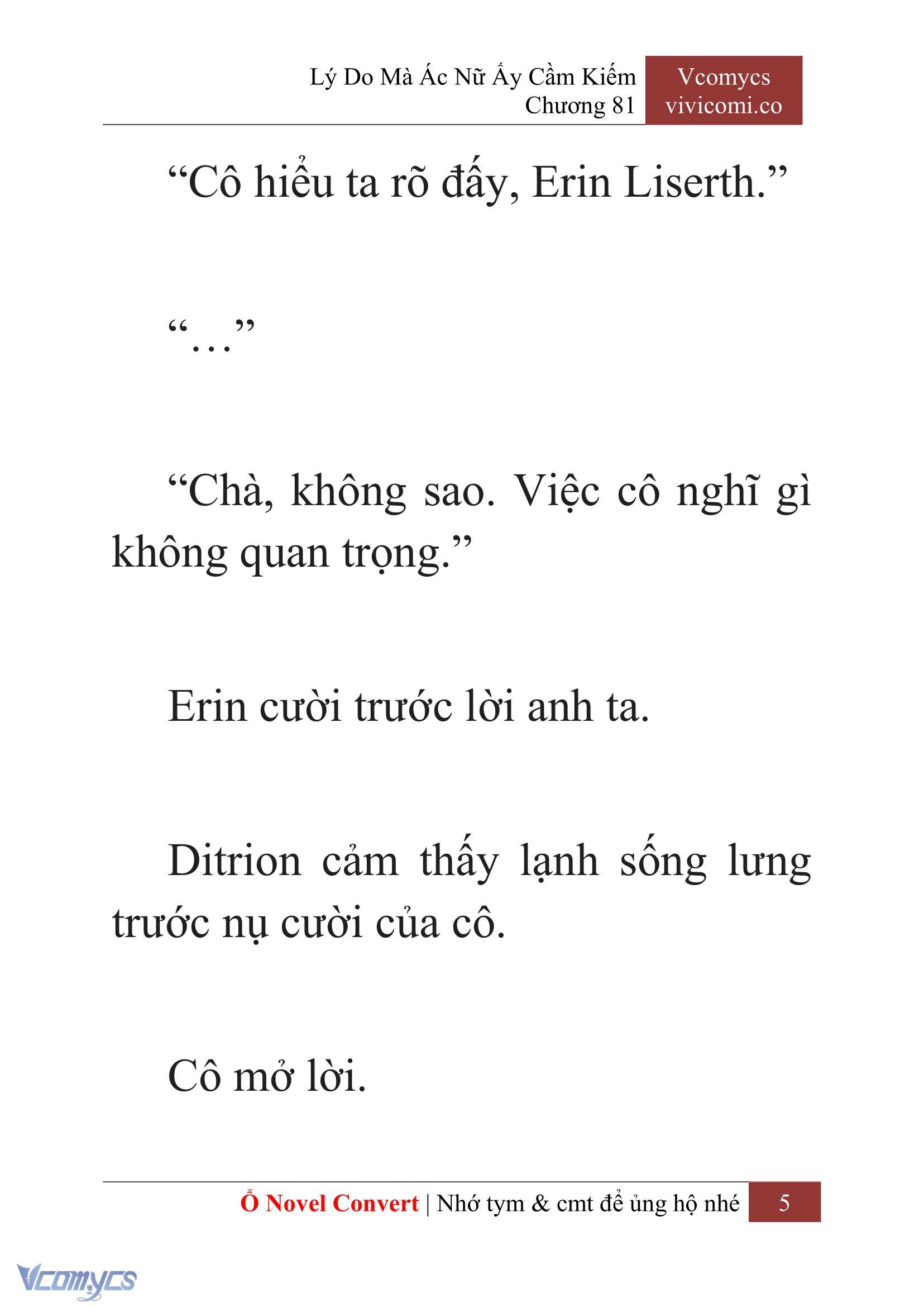 [Novel] Lý Do Mà Ác Nữ Ấy Cầm Kiếm Chap 81 - Next Chap 82