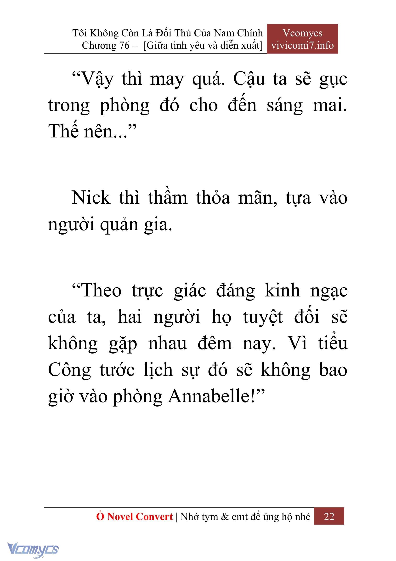 [Novel] Tôi Không Còn Là Đối Thủ Của Nam Chính Chap 76 - Trang 2