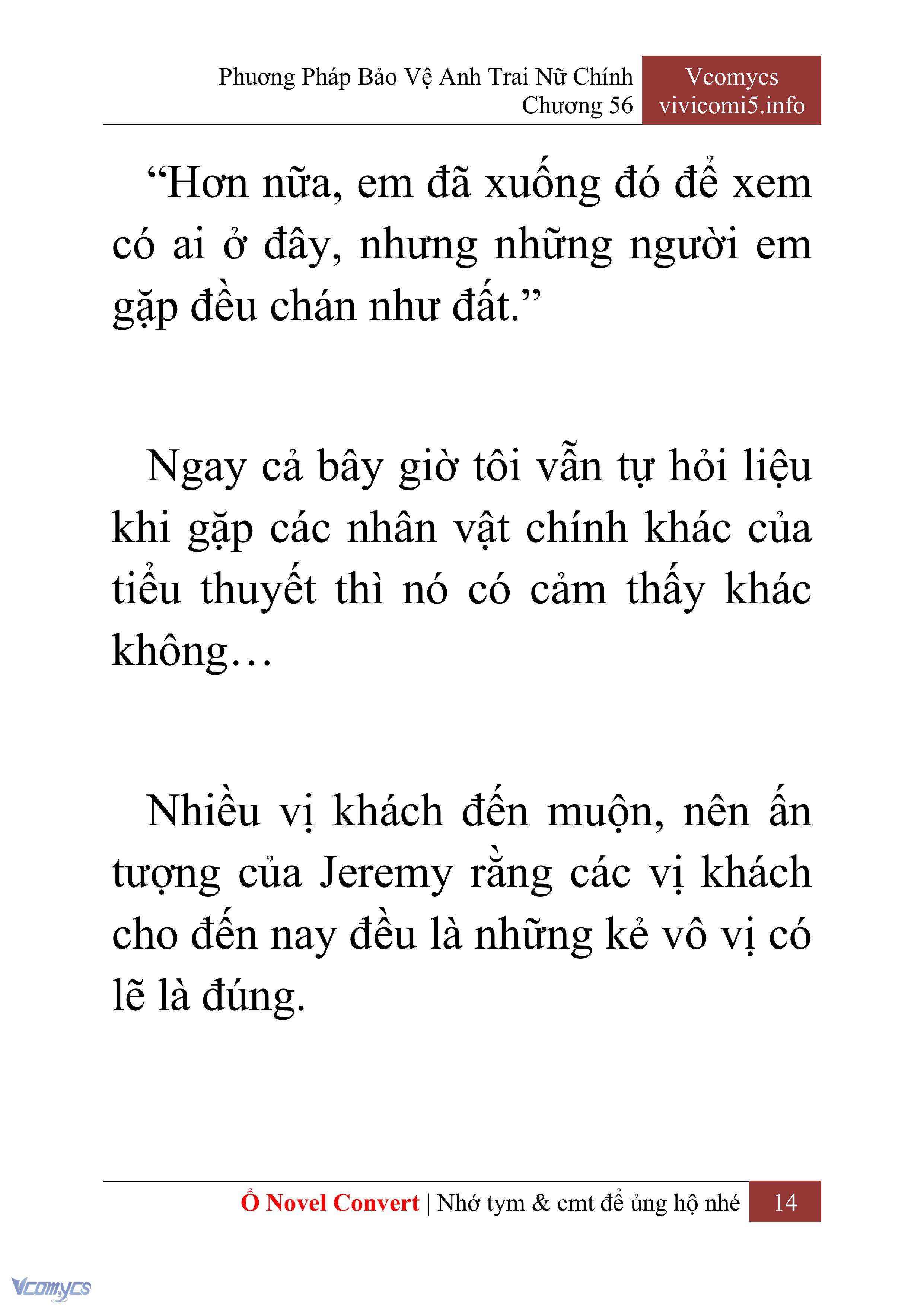 [Novel] Phương Pháp Bảo Vệ Anh Trai Nữ Chính Chap 56 - Trang 2