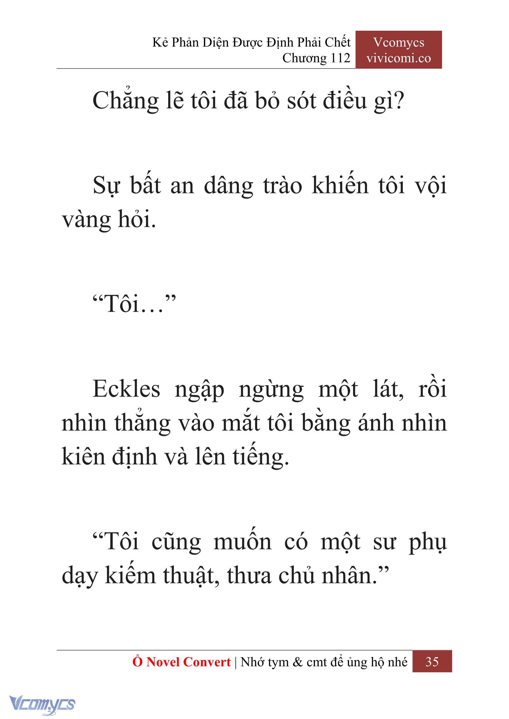 [Novel] Kẻ Phản Diện Được Định Phải Chết Chap 112 - Trang 2