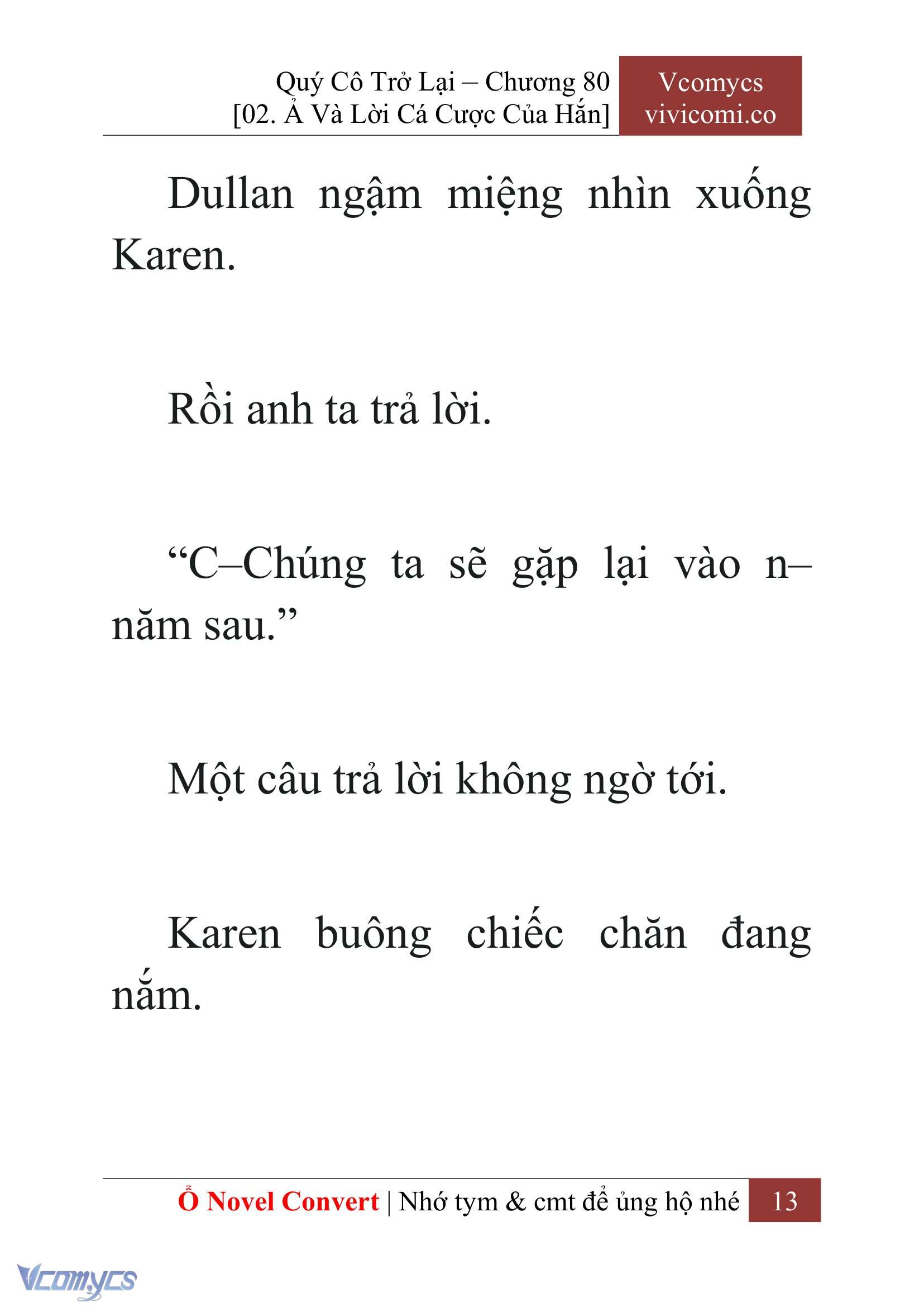 [Novel] Quý Cô Trở Lại Chap 80 - Trang 2
