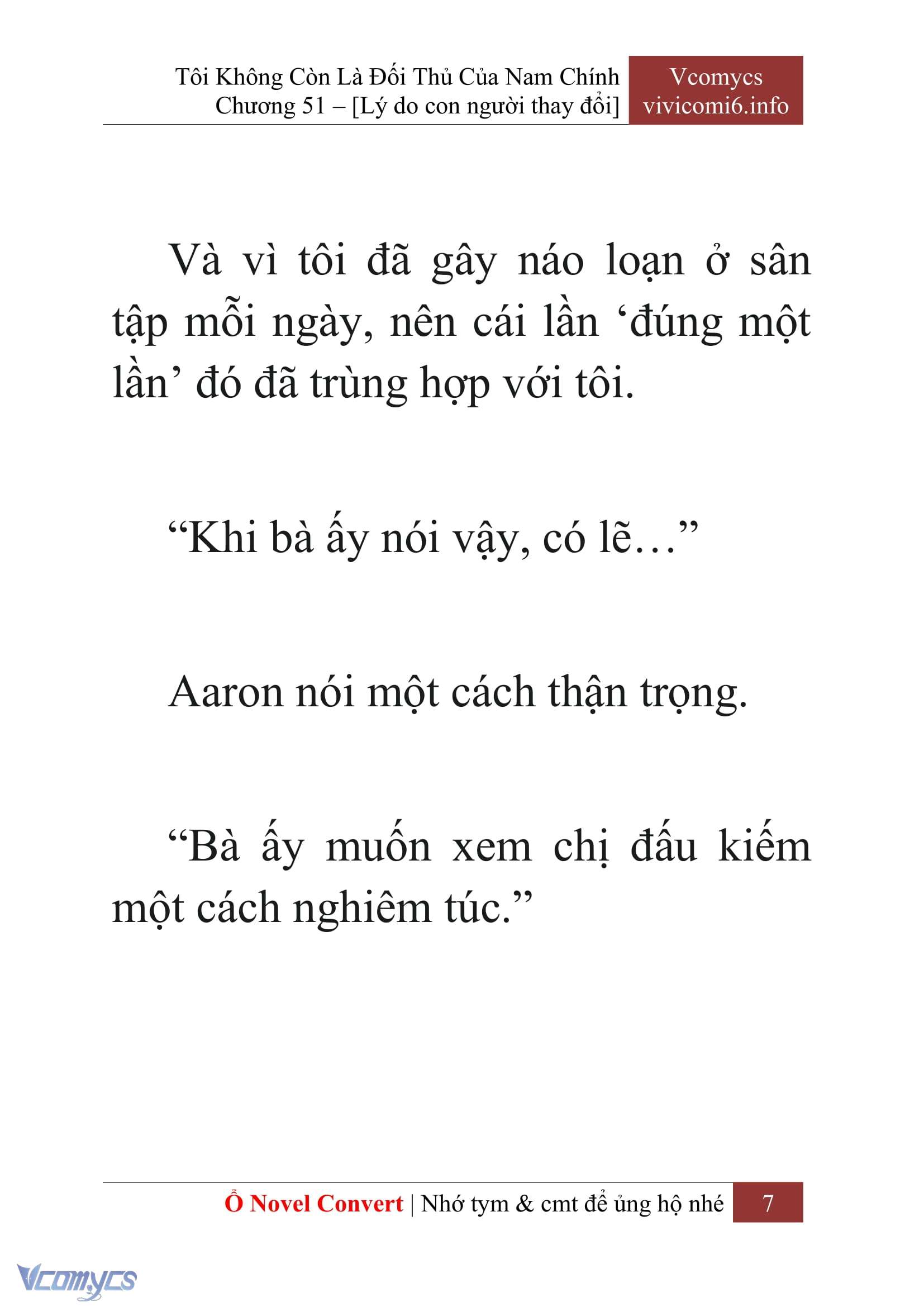 [Novel] Tôi Không Còn Là Đối Thủ Của Nam Chính Chap 51 - Trang 2