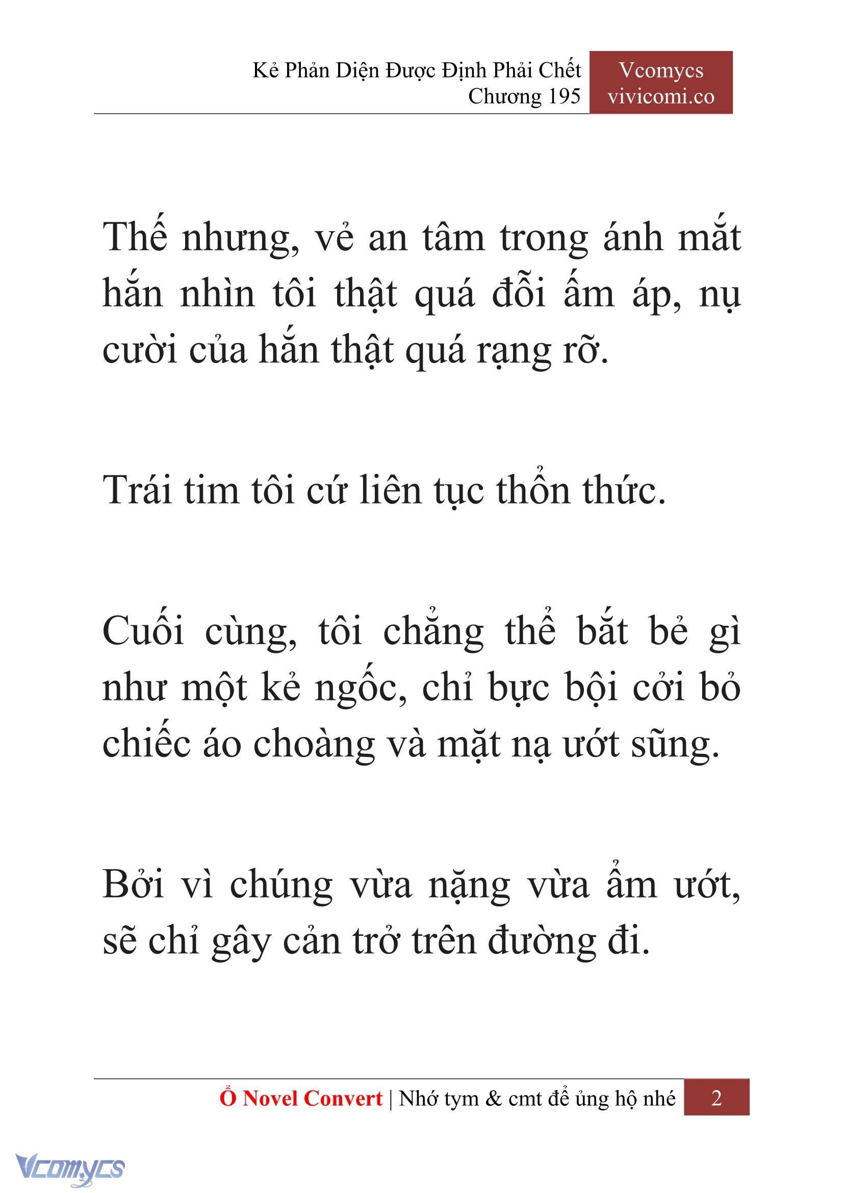 [Novel] Kẻ Phản Diện Được Định Phải Chết Chap 195 - Trang 2