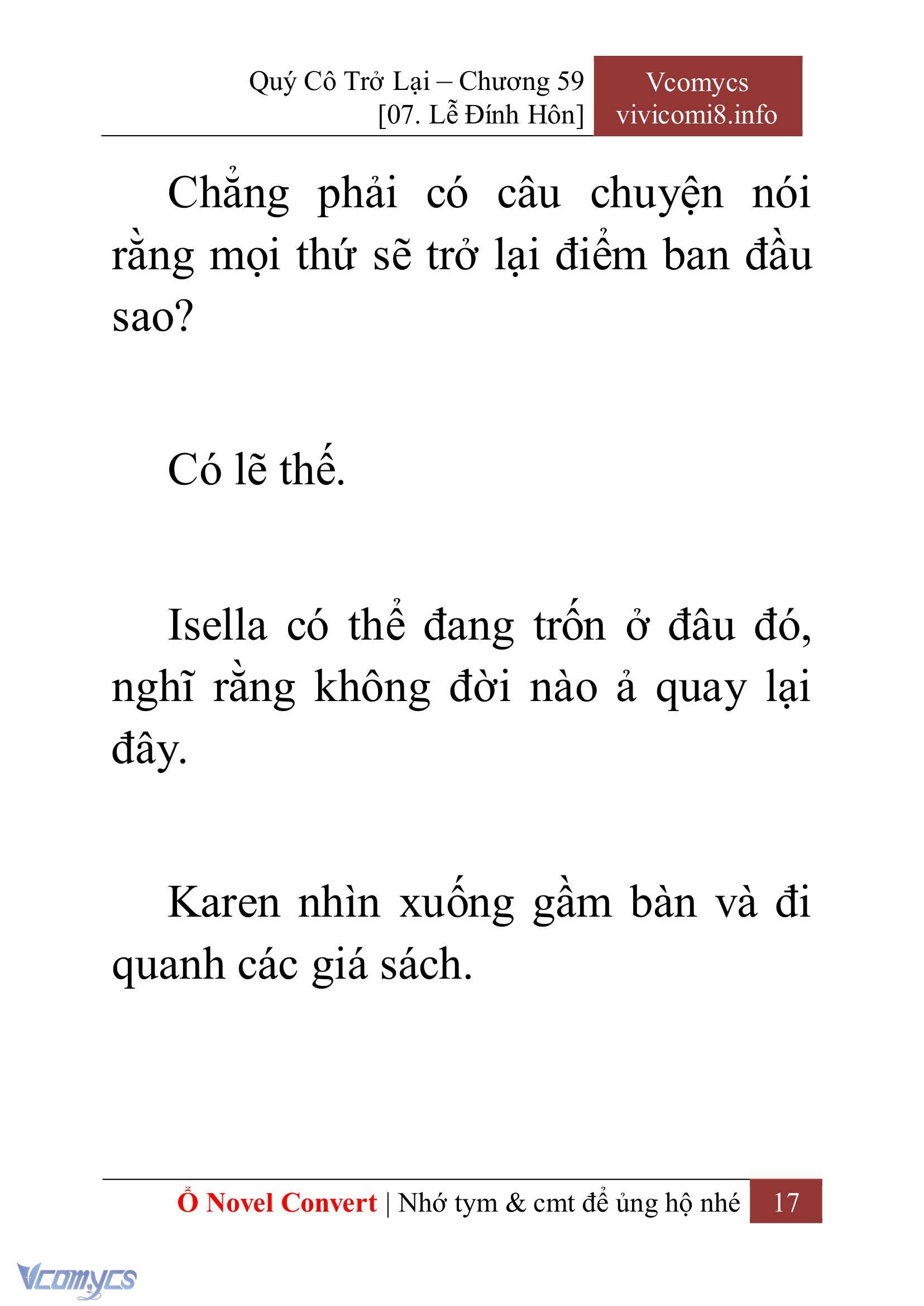 [Novel] Quý Cô Trở Lại Chap 59 - Trang 2