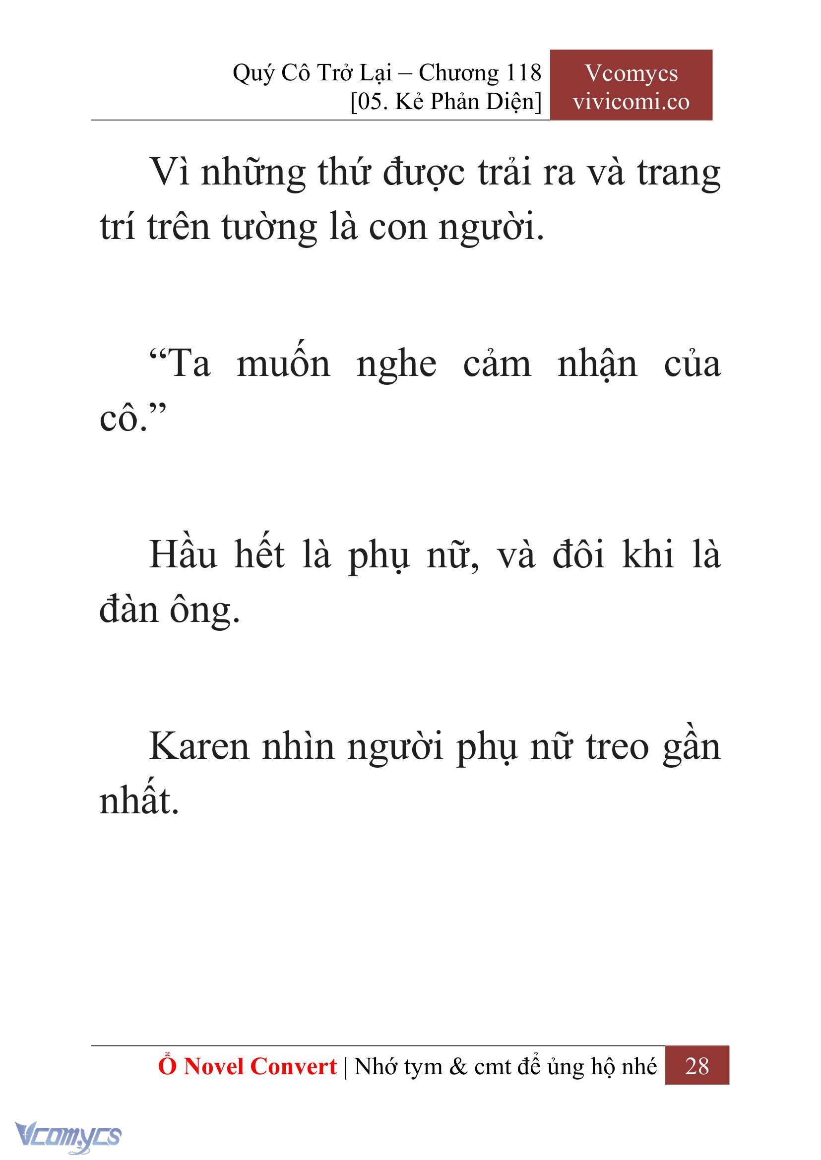 [Novel] Quý Cô Trở Lại Chap 118 - Next Chap 119
