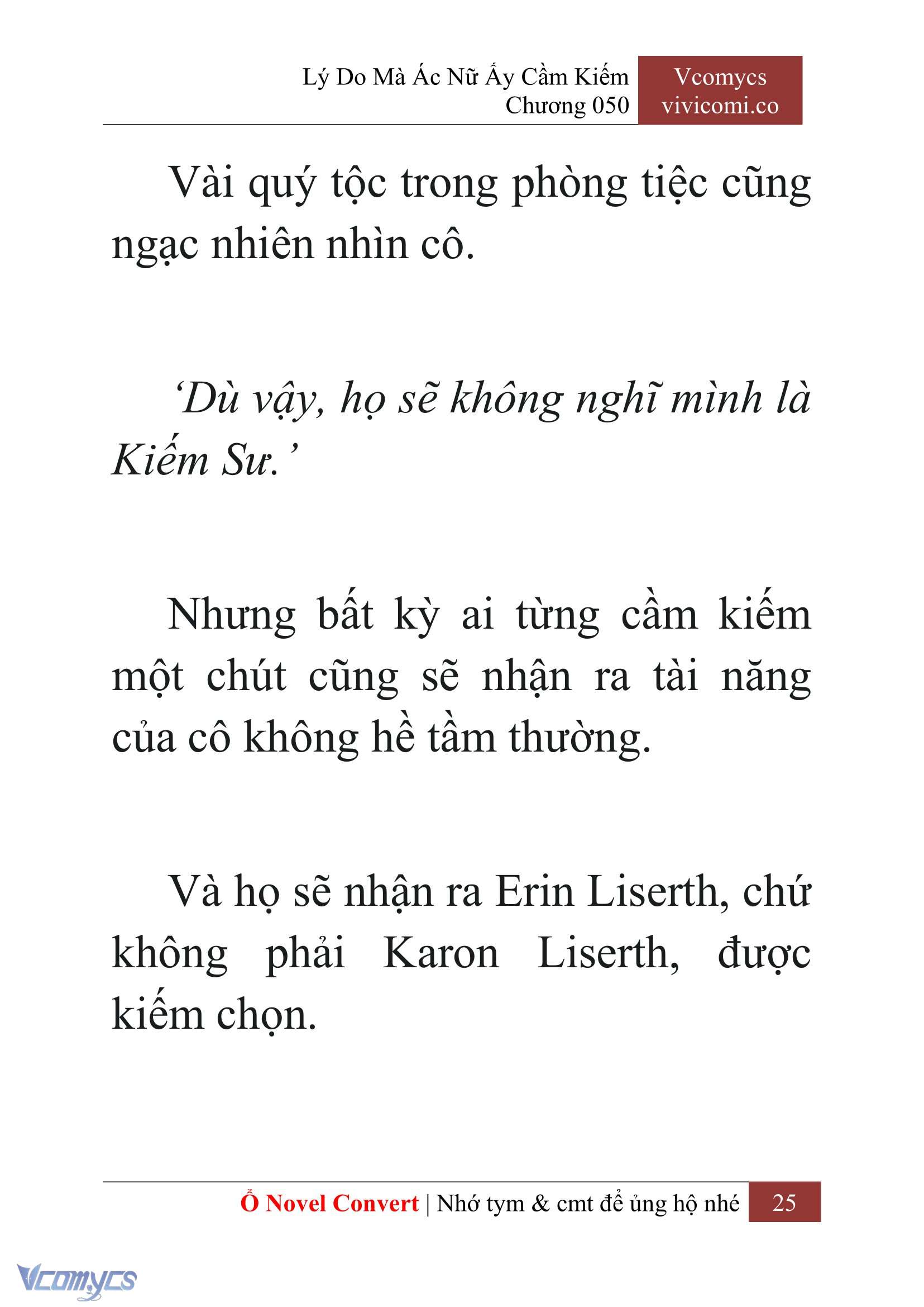 [Novel] Lý Do Mà Ác Nữ Ấy Cầm Kiếm Chap 50 - Trang 2
