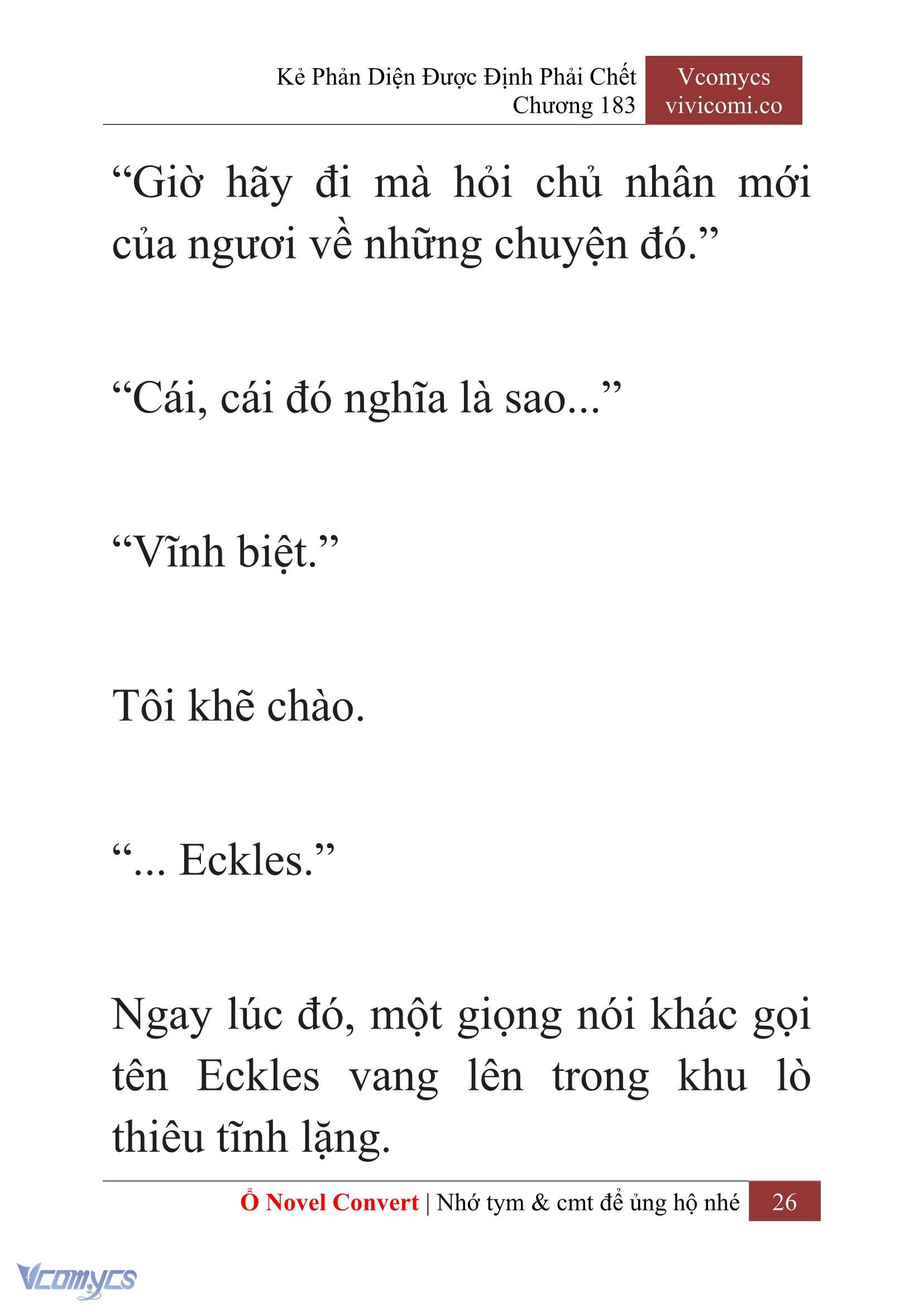 [Novel] Kẻ Phản Diện Được Định Phải Chết Chap 183 - Trang 2