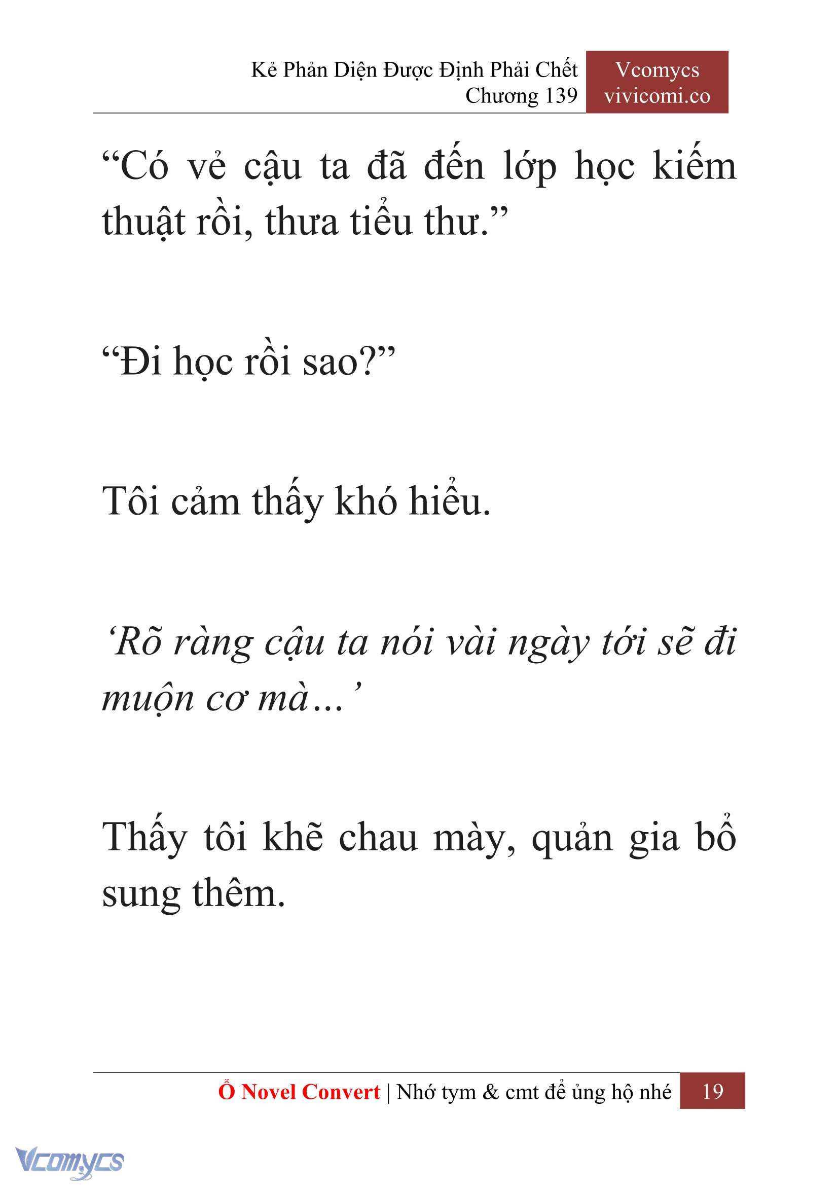 [Novel] Kẻ Phản Diện Được Định Phải Chết Chap 139 - Trang 2