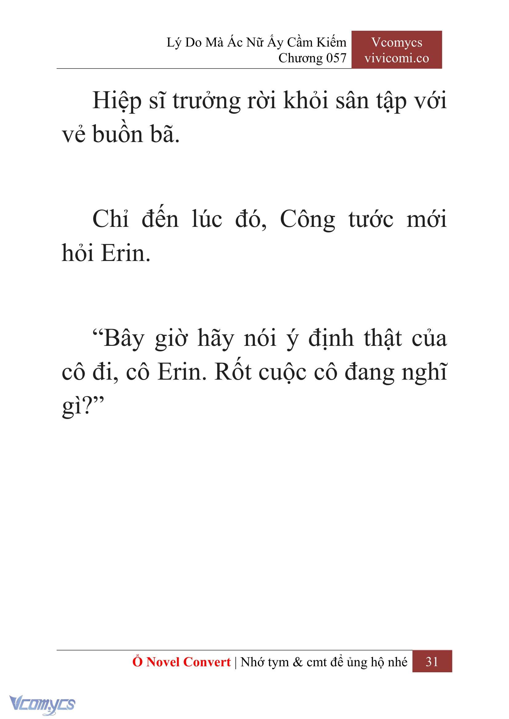 [Novel] Lý Do Mà Ác Nữ Ấy Cầm Kiếm Chap 57 - Next Chap 58
