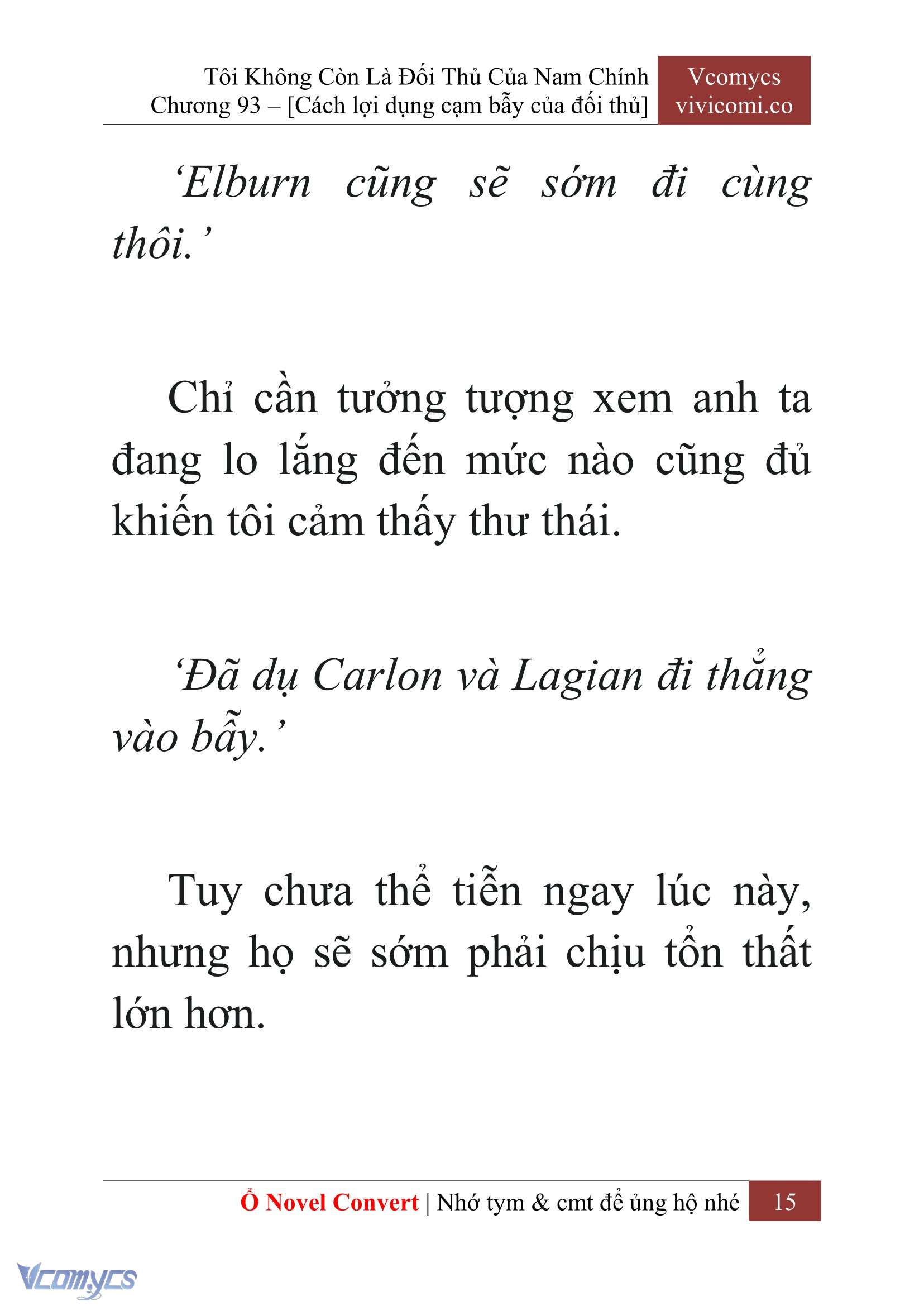 [Novel] Tôi Không Còn Là Đối Thủ Của Nam Chính Chap 93 - Trang 2