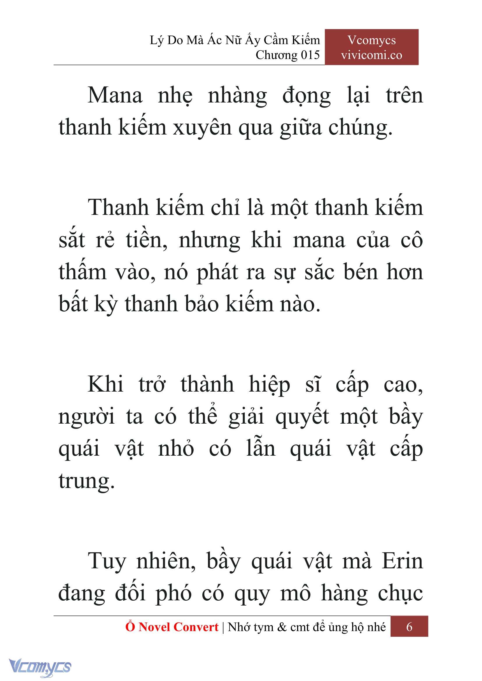 [Novel] Lý Do Mà Ác Nữ Ấy Cầm Kiếm Chap 15 - Trang 2