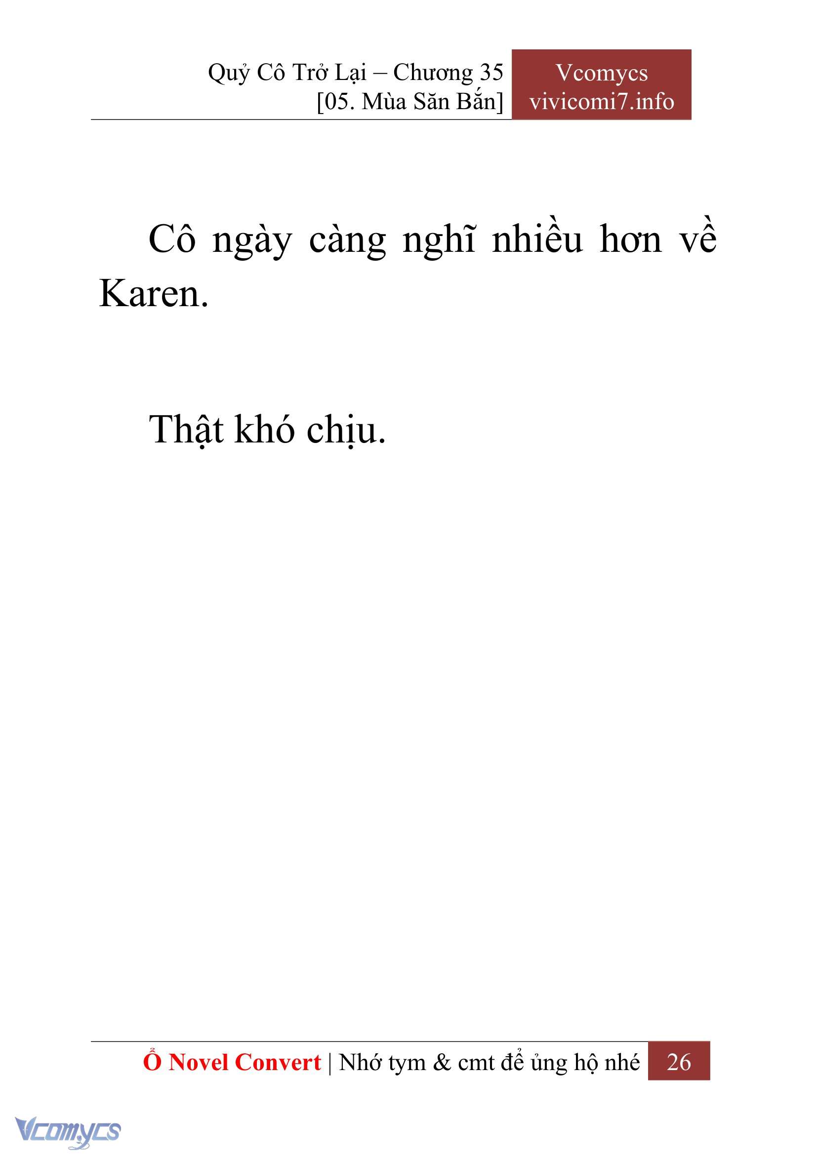 [Novel] Quý Cô Trở Lại Chap 35 - Trang 2
